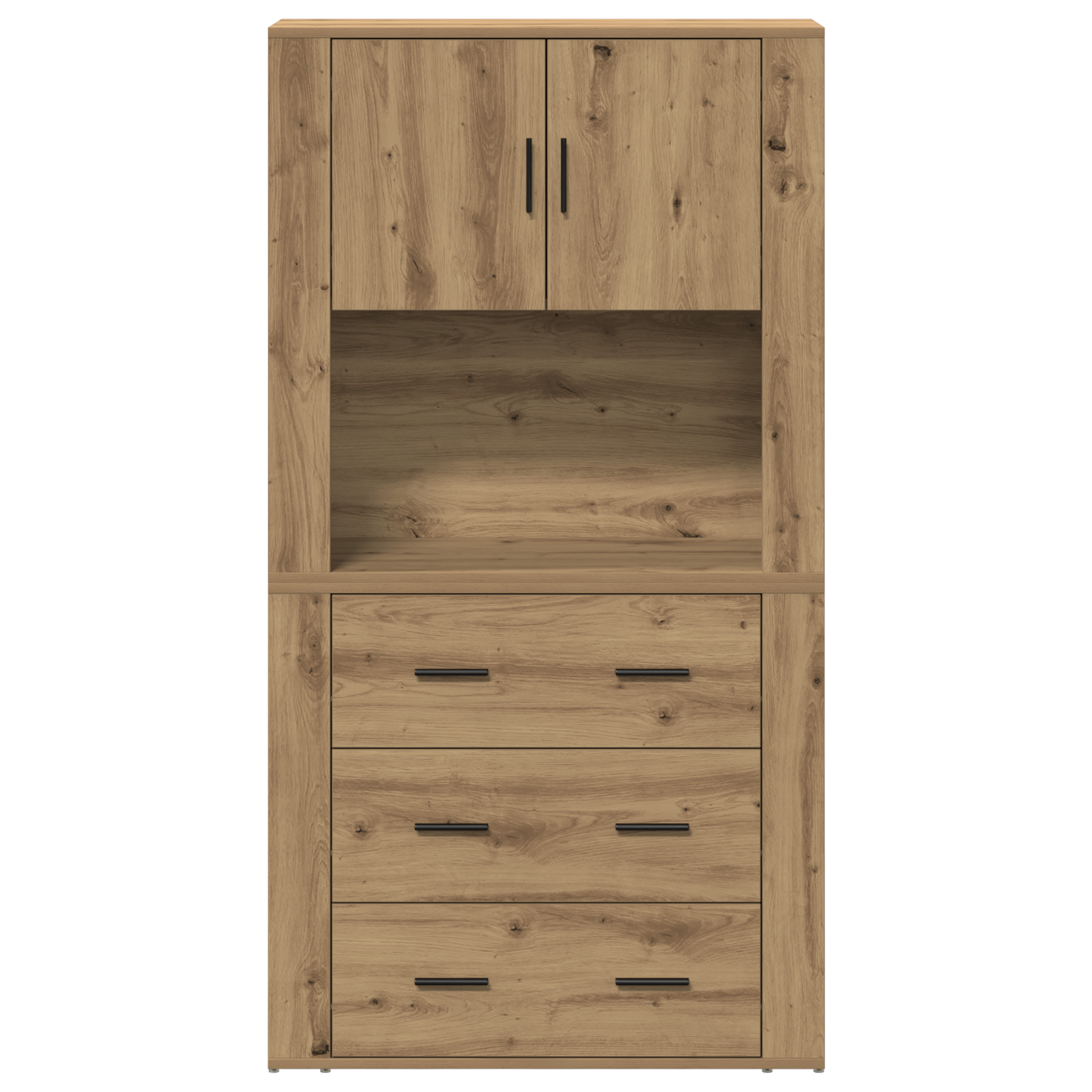 Biblioteca inalta Artisan Oak 80x33x150 cm Lemn prelucrat — imaginea 6