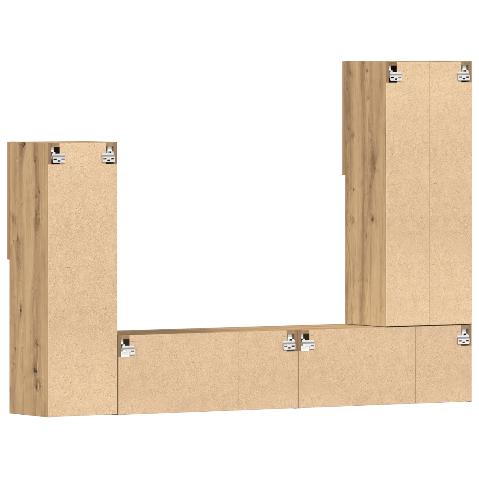 Dulap TV cu lumini LED Stejar artizanal 40.5x30x102 cm — imaginea 13