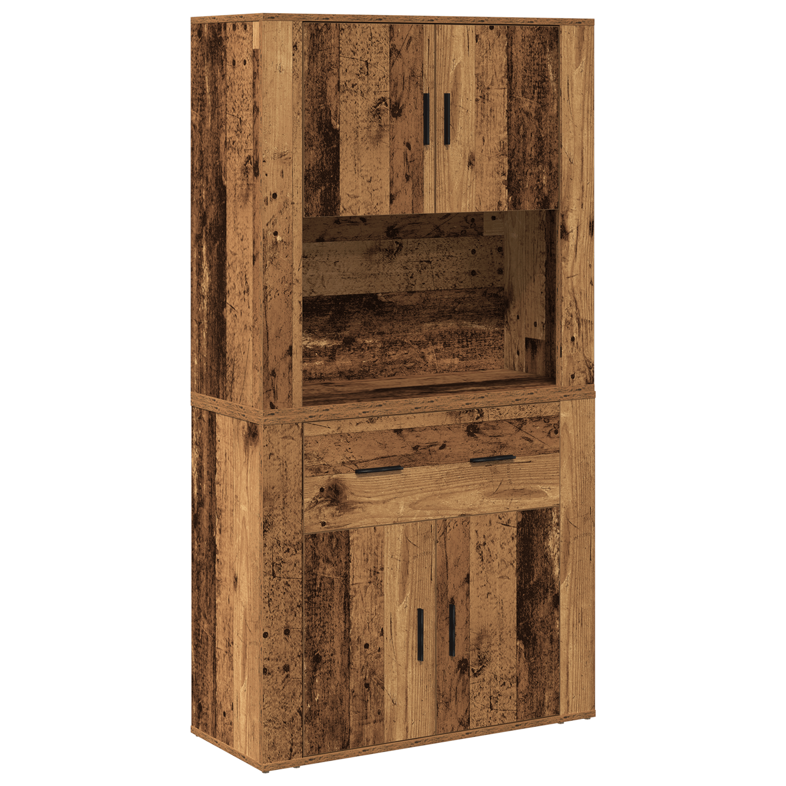 Highboard din lemn vechi 80x33x150 cm din lemn stratificat — imaginea 2