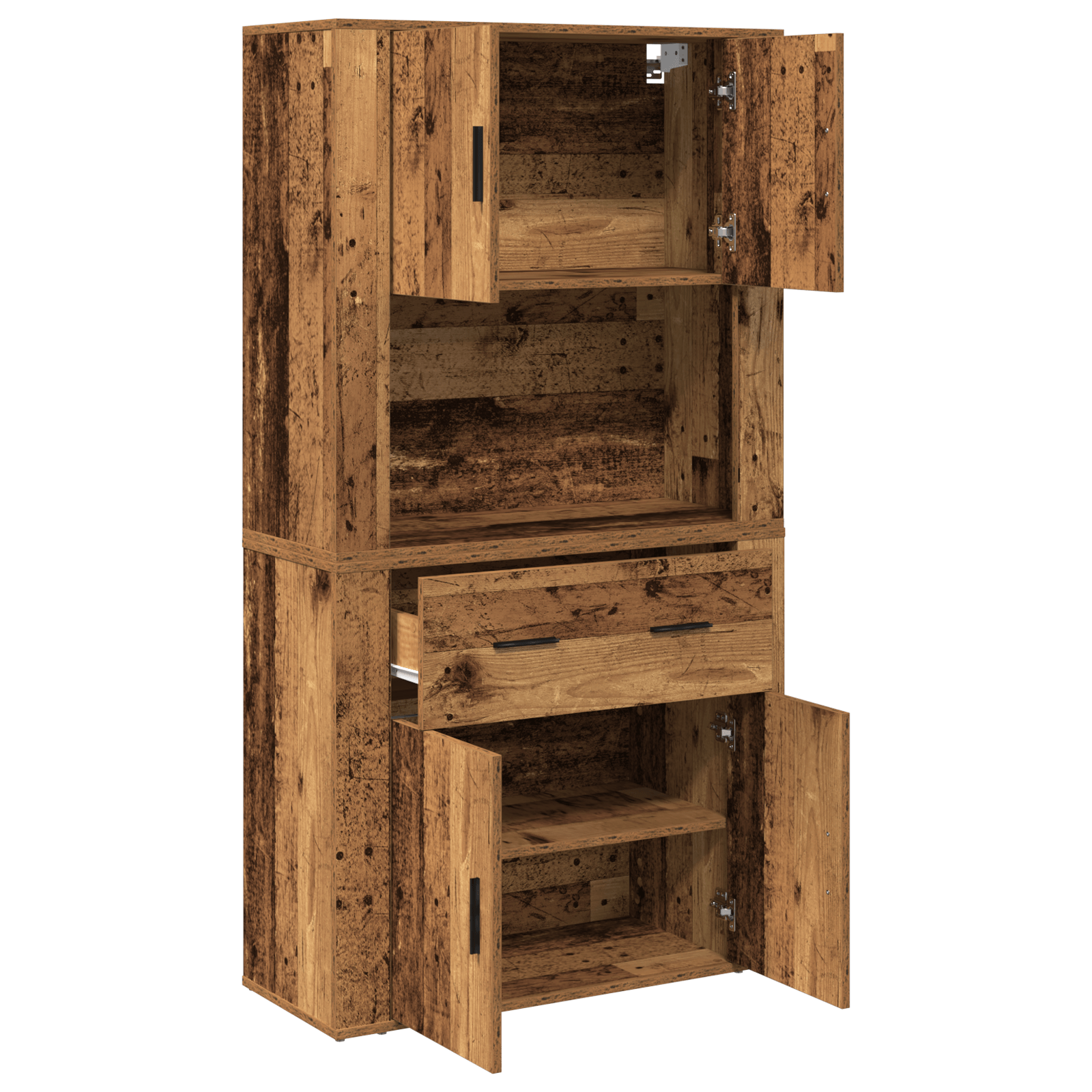 Highboard din lemn vechi 80x33x150 cm din lemn stratificat — imaginea 5