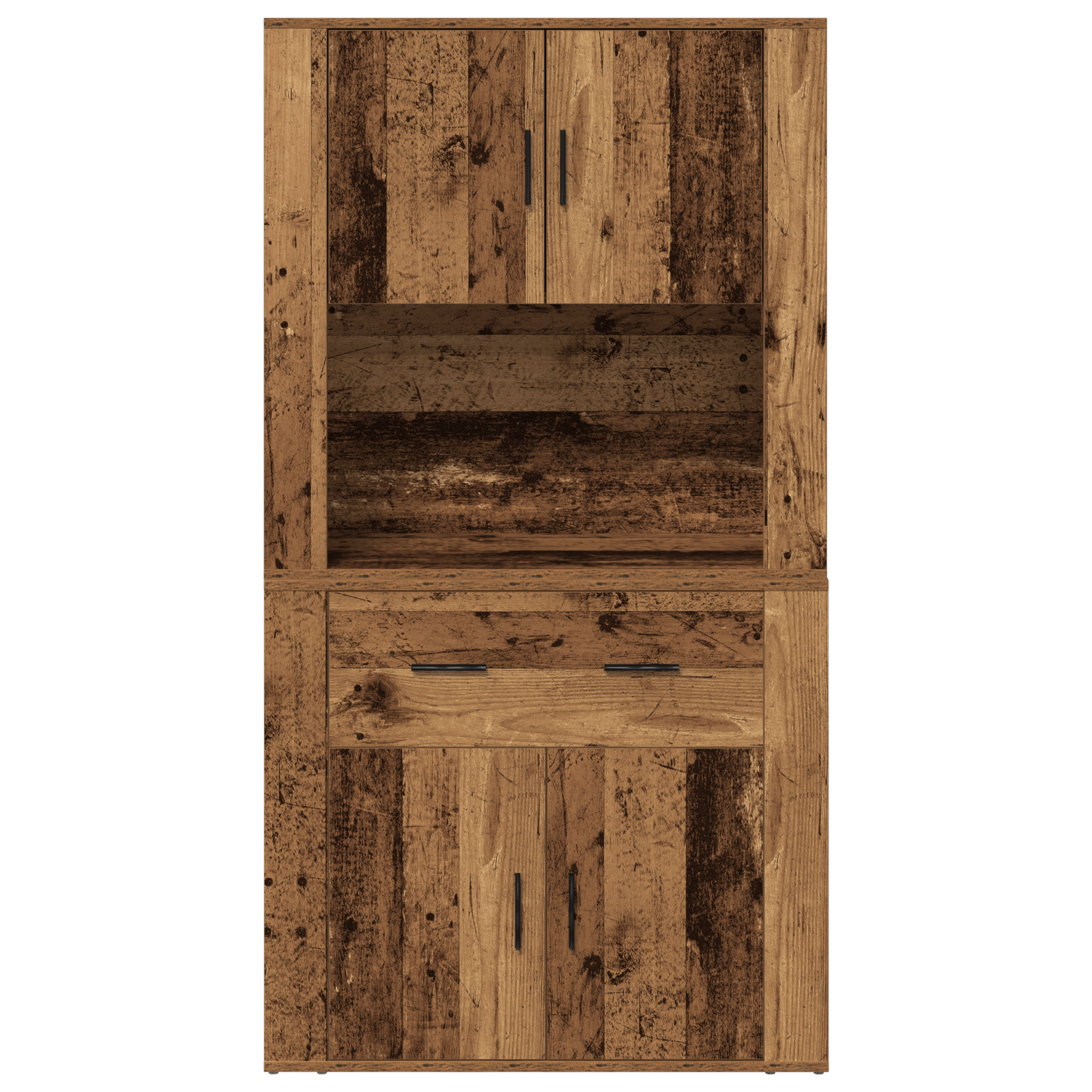 Highboard din lemn vechi 80x33x150 cm din lemn stratificat — imaginea 6