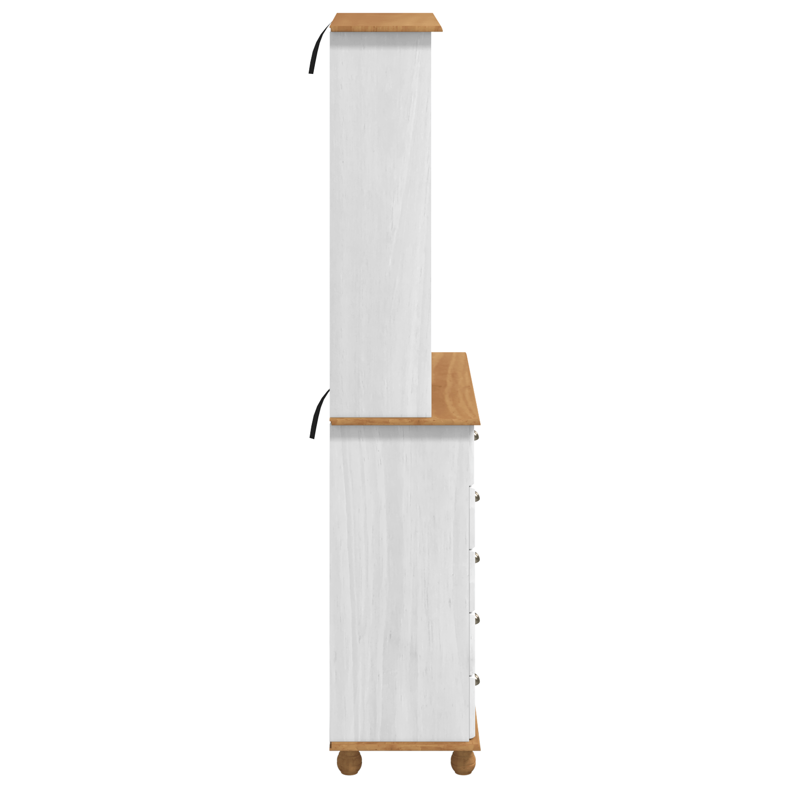Bufet “ASKIM” alb 91x40x199.5 cm lemn masiv de pin — imaginea 9