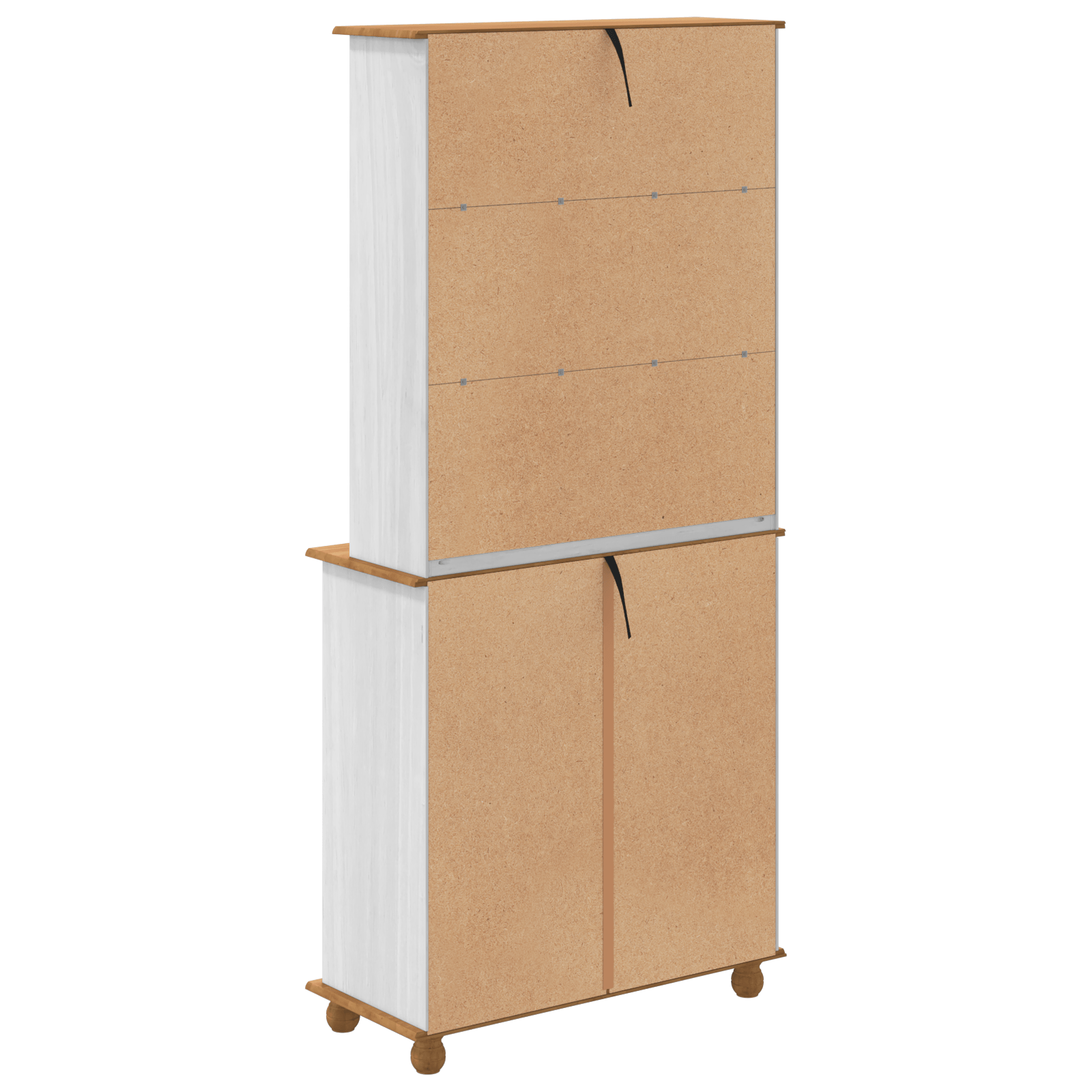 Bufet “ASKIM” alb 91x40x199.5 cm lemn masiv de pin — imaginea 10