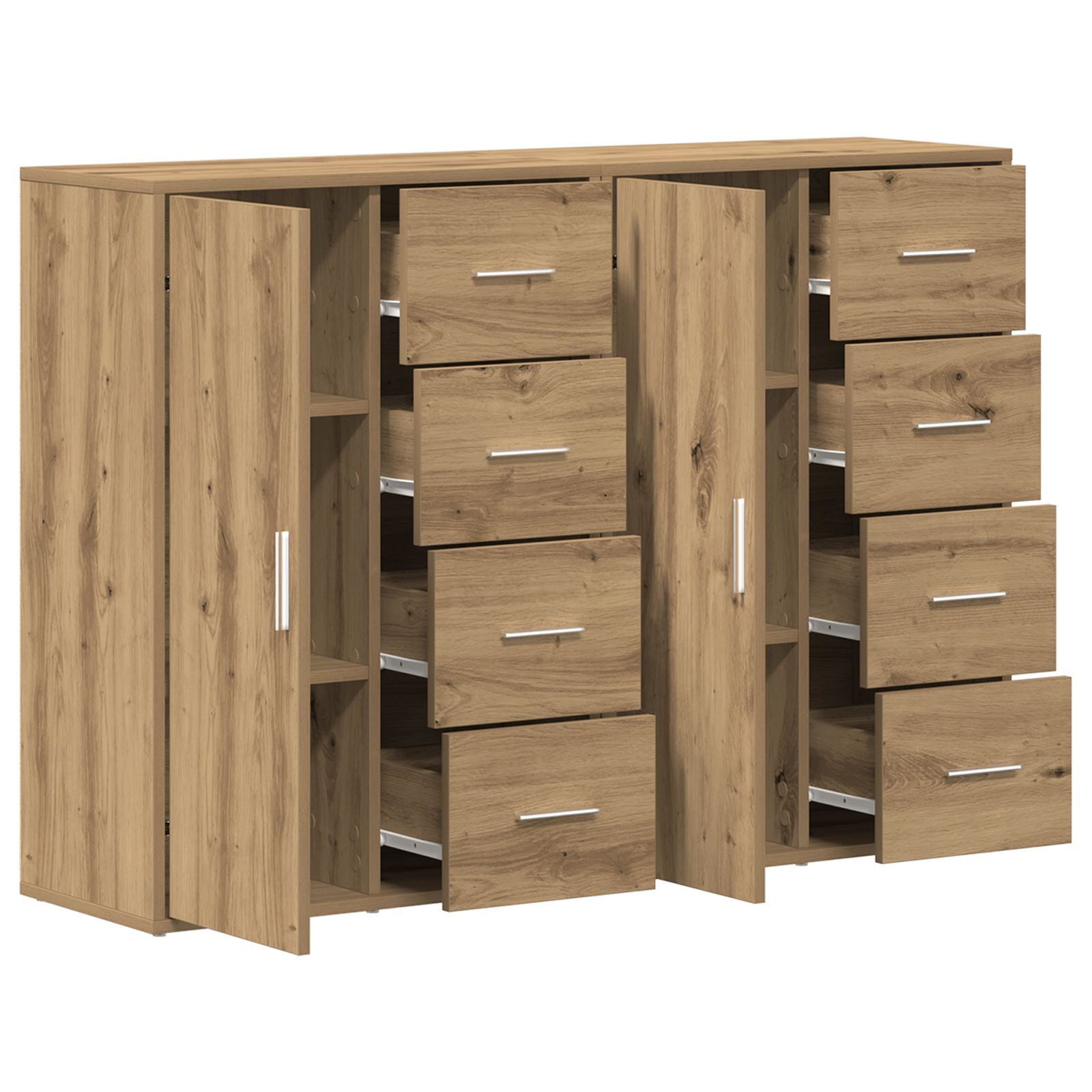 Bufete 2 buc Artisan Stejar 60x31x84 cm Lemn Prelucrat — imaginea 5