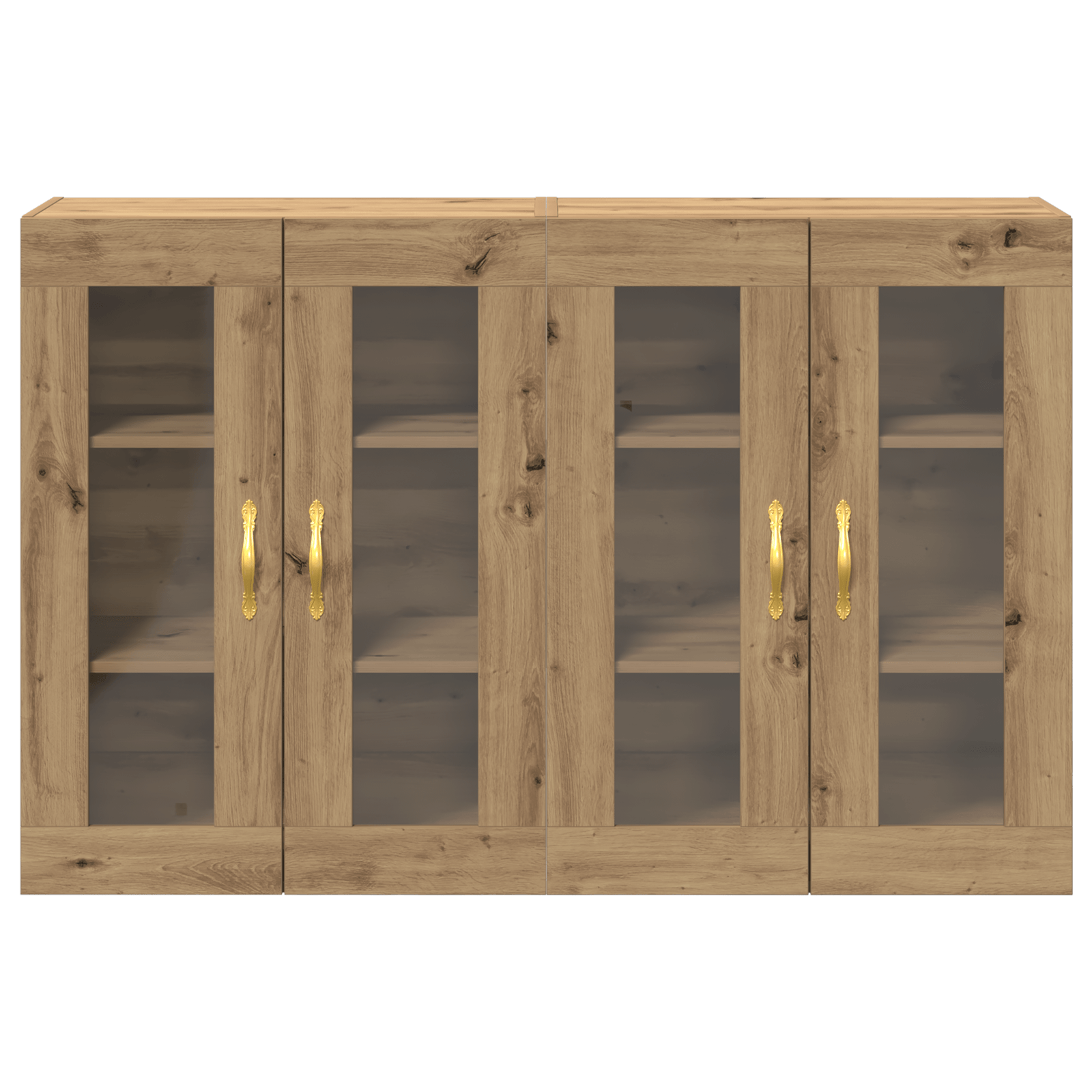 Cabinete montate pe perete 2 buc Artisan Oak 69,5x34x90 cm Lemn prelucrat — imaginea 6