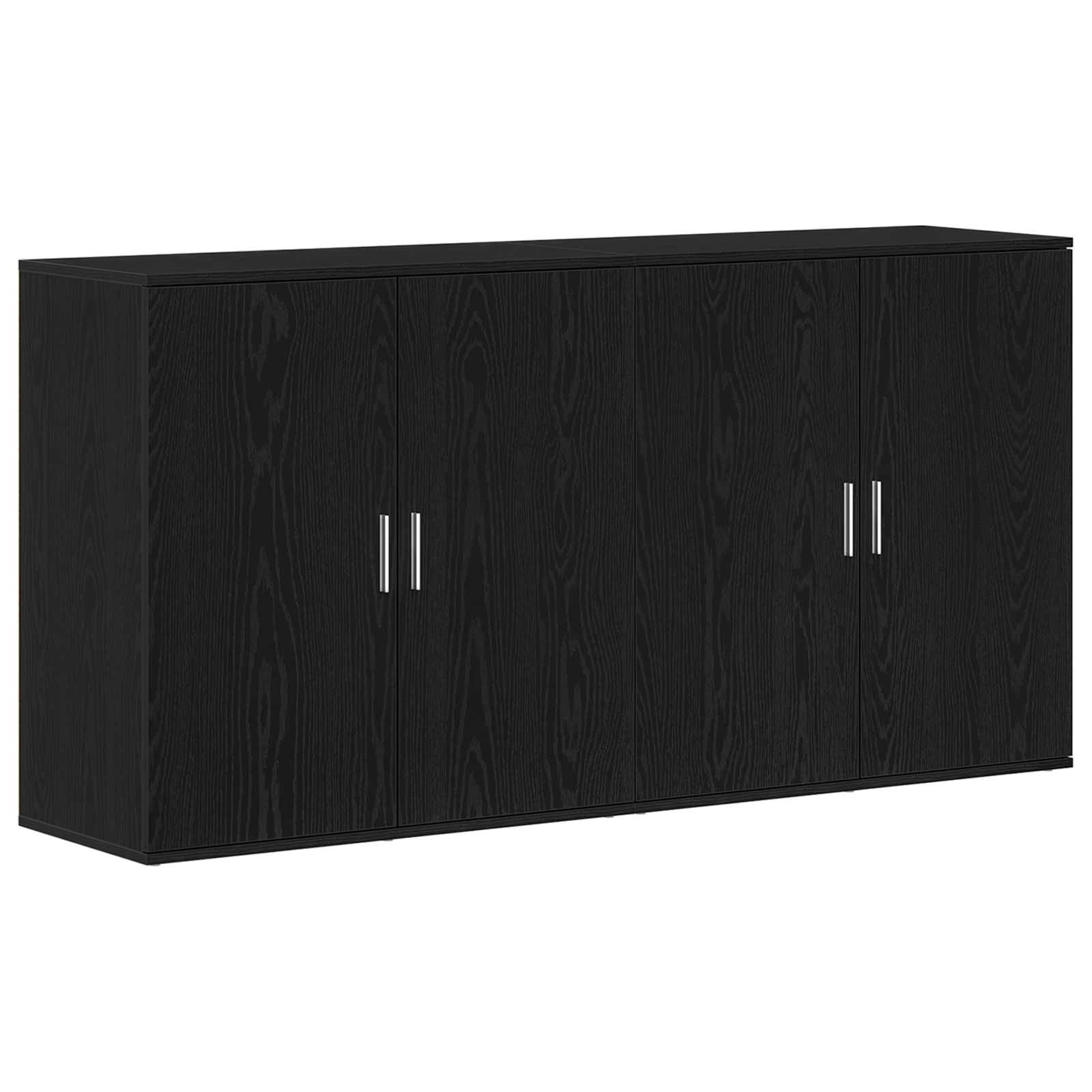 Bufete 2 buc Negru Stejar 79x38x80 cm Lemn prelucrat — imaginea 2