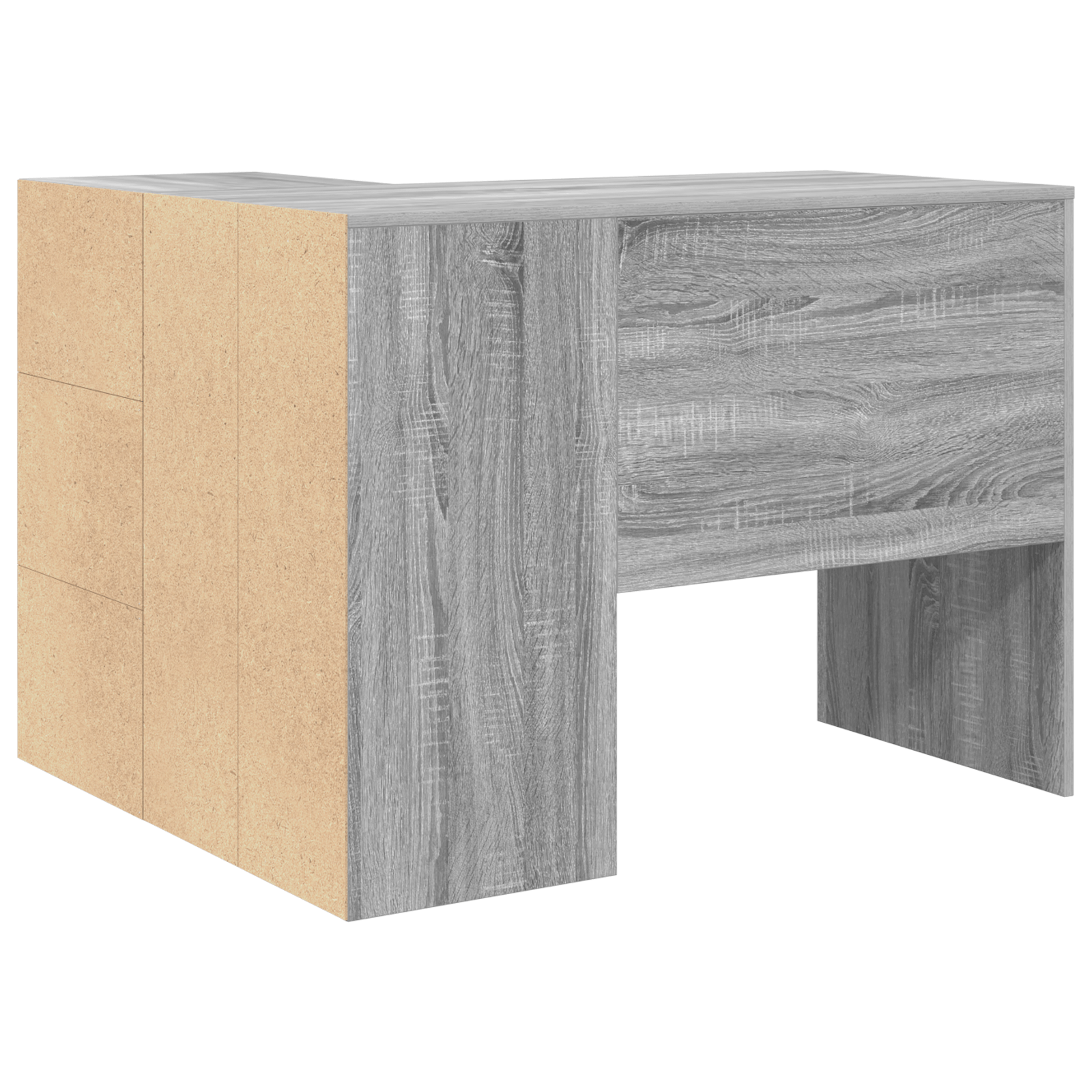 Birou de colt Gri Sonoma 102x88x75 cm — imaginea 8