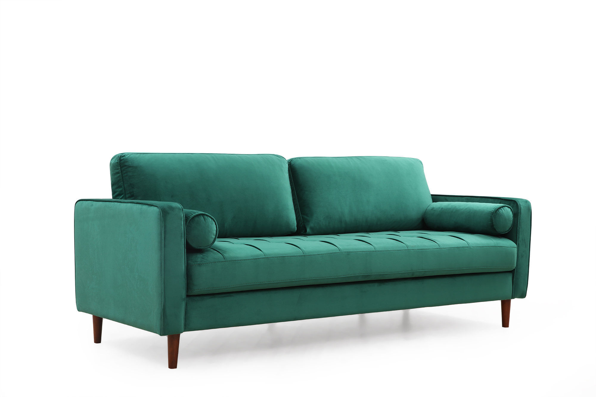 Canapea 3 locuri, Atelier Del Sofa, lemn de fag si pal, verde, 215x90x70 cm — imaginea 3