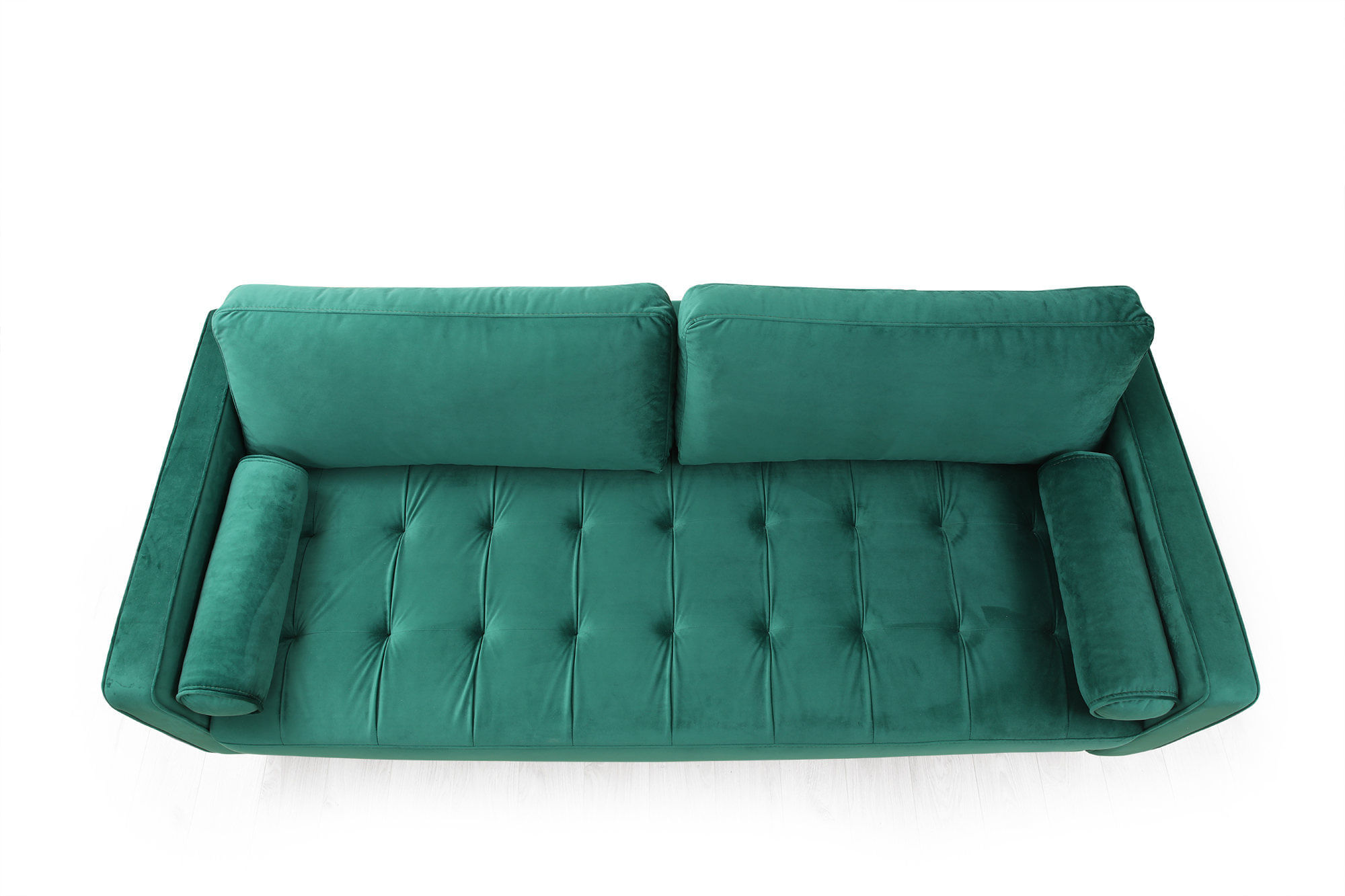 Canapea 3 locuri, Atelier Del Sofa, lemn de fag si pal, verde, 215x90x70 cm — imaginea 4