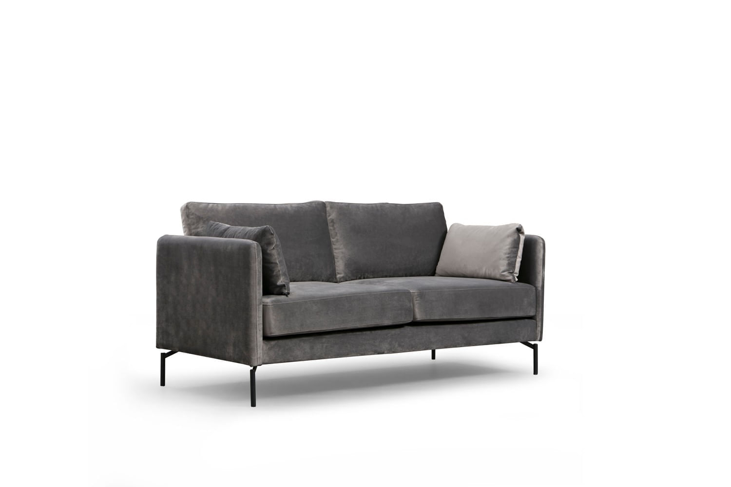 Canapea 2 locuri, Hanah Home, lemn fag, gri, 177x87x90 cm — imaginea 3