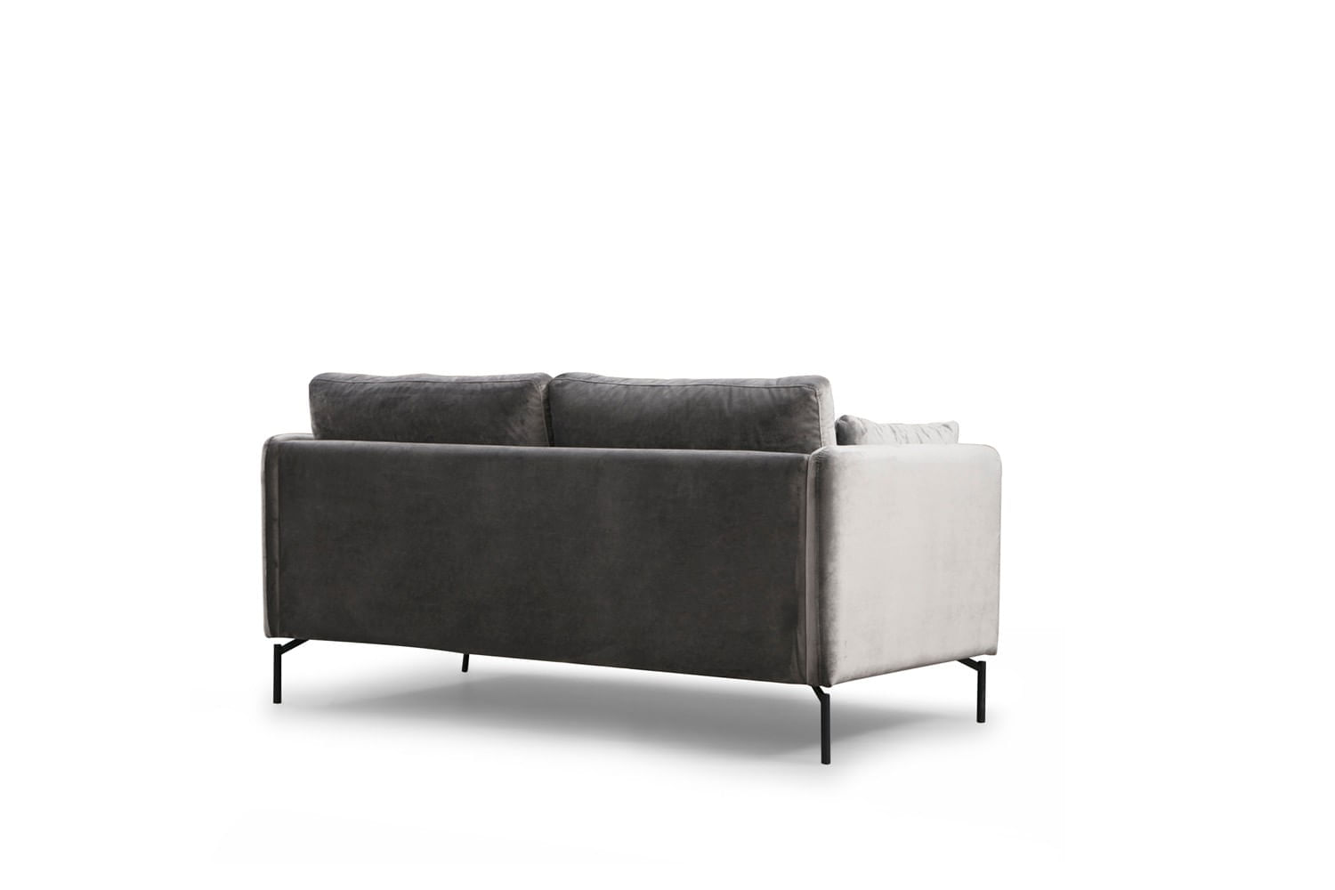 Canapea 2 locuri, Hanah Home, lemn fag, gri, 177x87x90 cm — imaginea 4