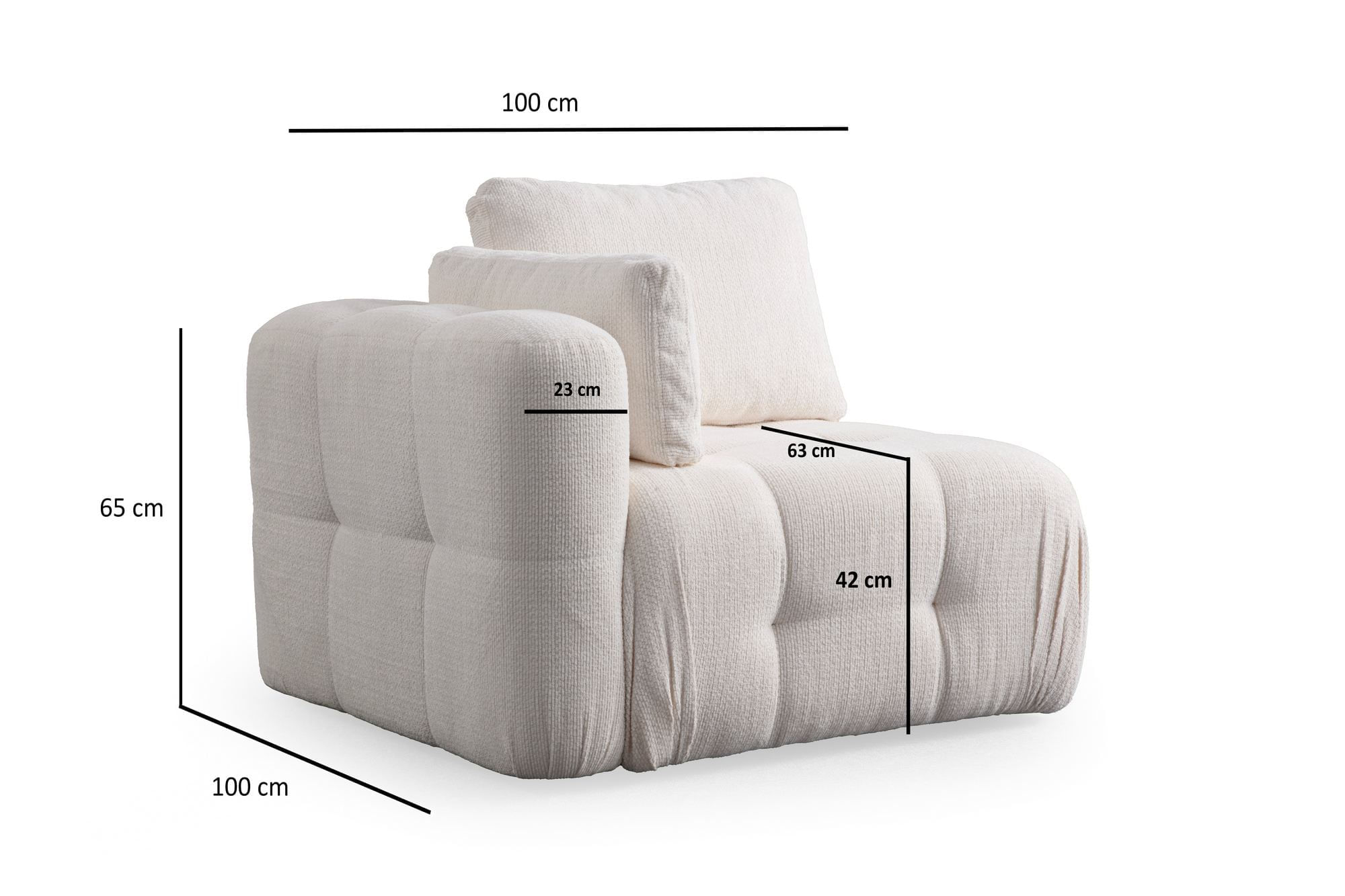 Canapea 2 locuri, Atelier Del Sofa, poliester, alb, 300x120x65 cm — imaginea 8