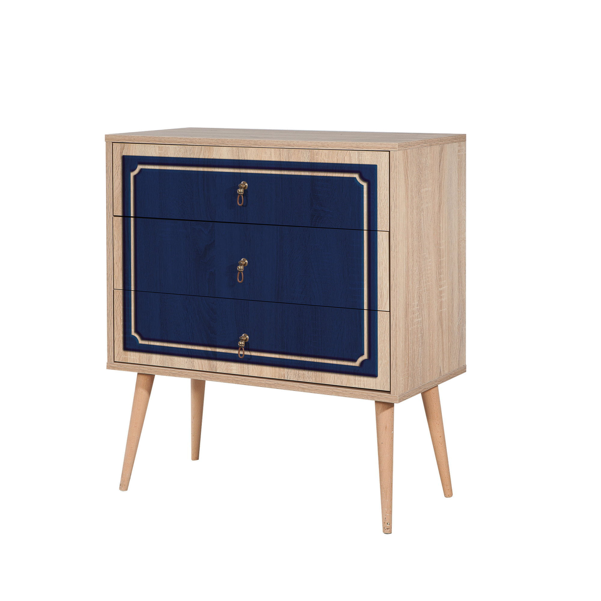 Comoda, Hanah Home, pal melaminat, stejar sonoma, 80x40x90 cm, 869VEL3436