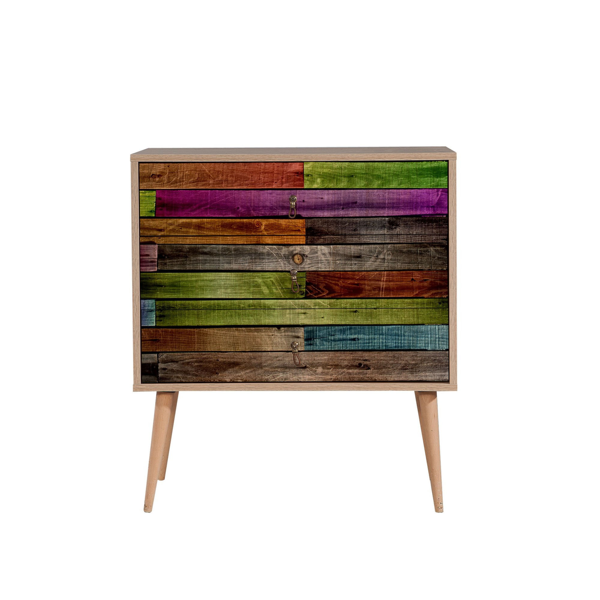 Comoda, Hanah Home, pal melaminat, stejar sonoma, 80x40x90 cm, 863SPH3405 — imaginea 2