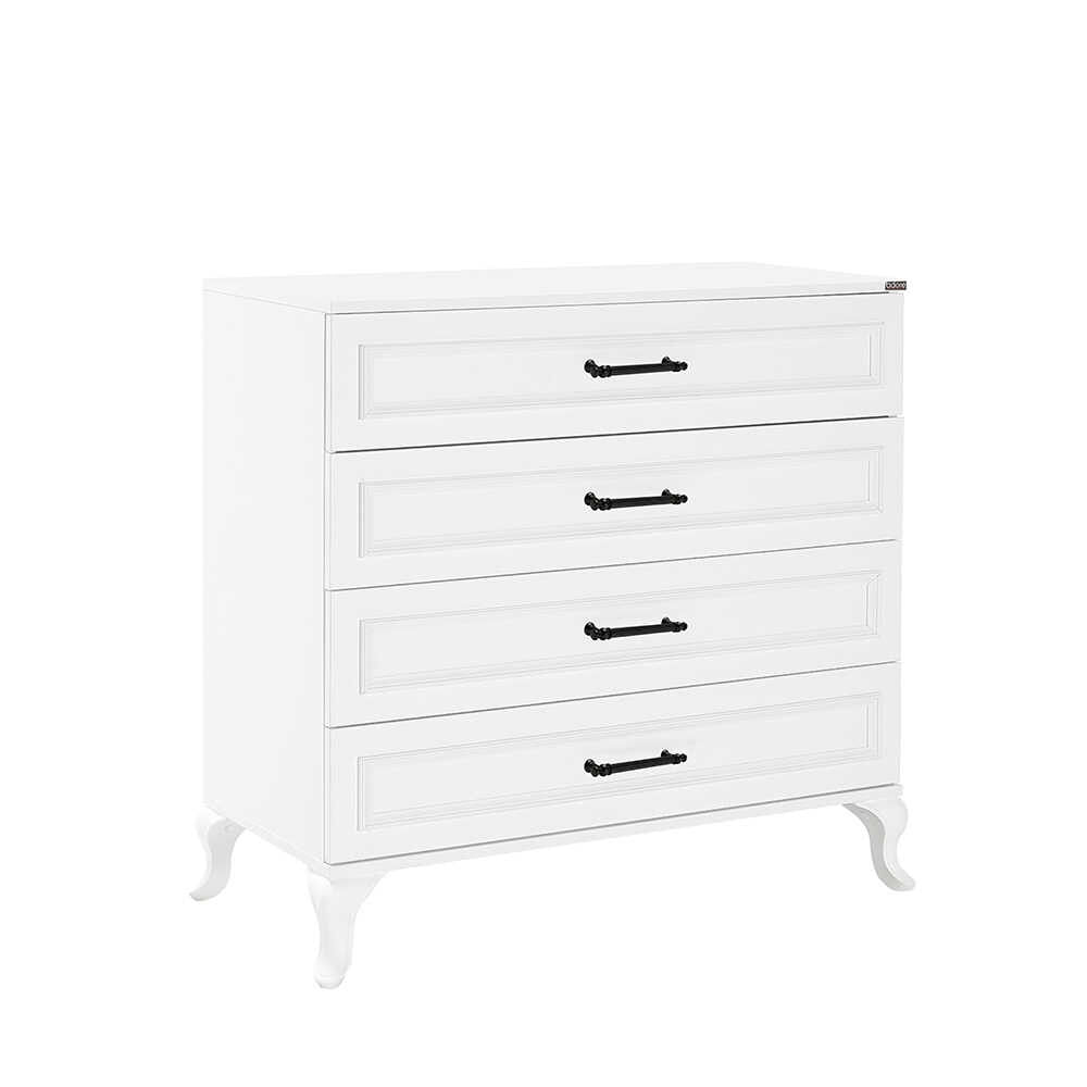 Comoda, Hanah Home, pal melaminat, alb, 90x45x89 cm — imaginea 3
