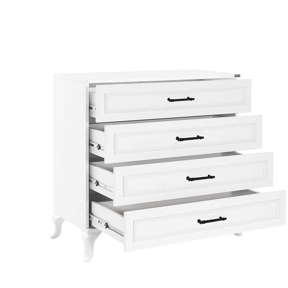 Comoda, Hanah Home, pal melaminat, alb, 90x45x89 cm — imaginea 4