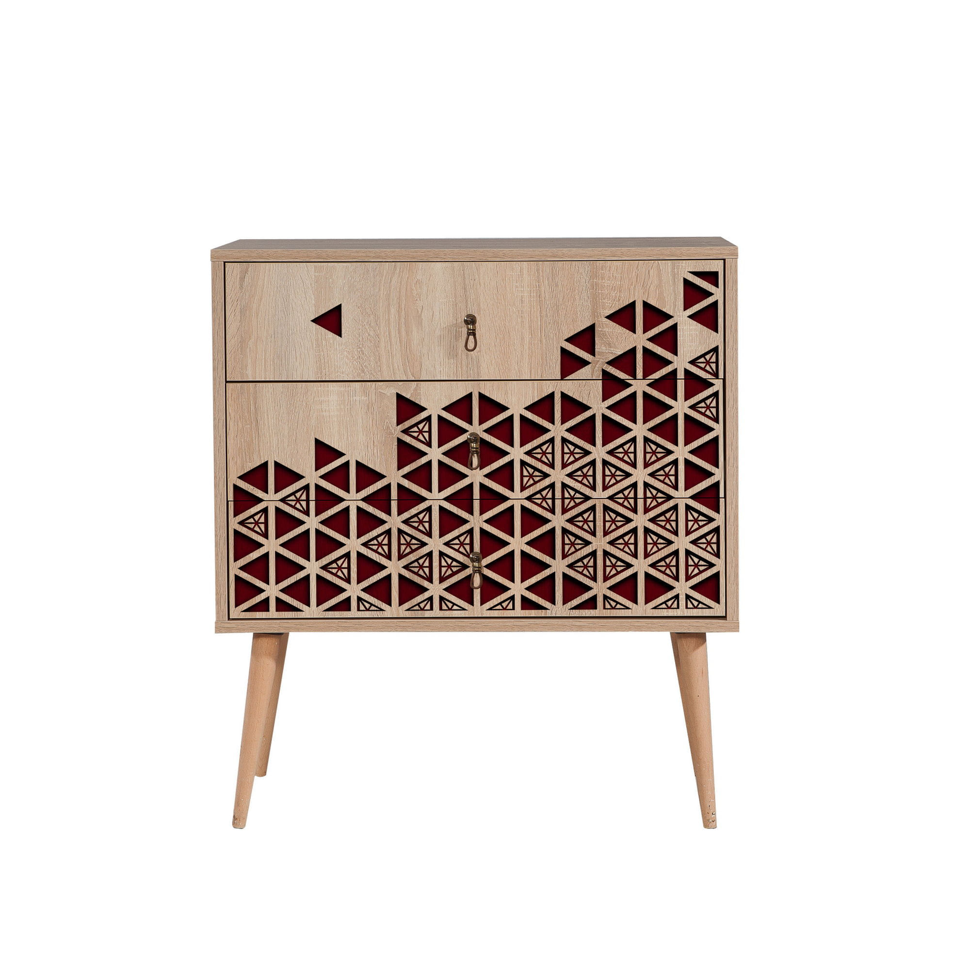 Comoda, Hanah Home, pal melaminat, stejar sonoma, 80x40x90 cm, 869VEL3430 — imaginea 2