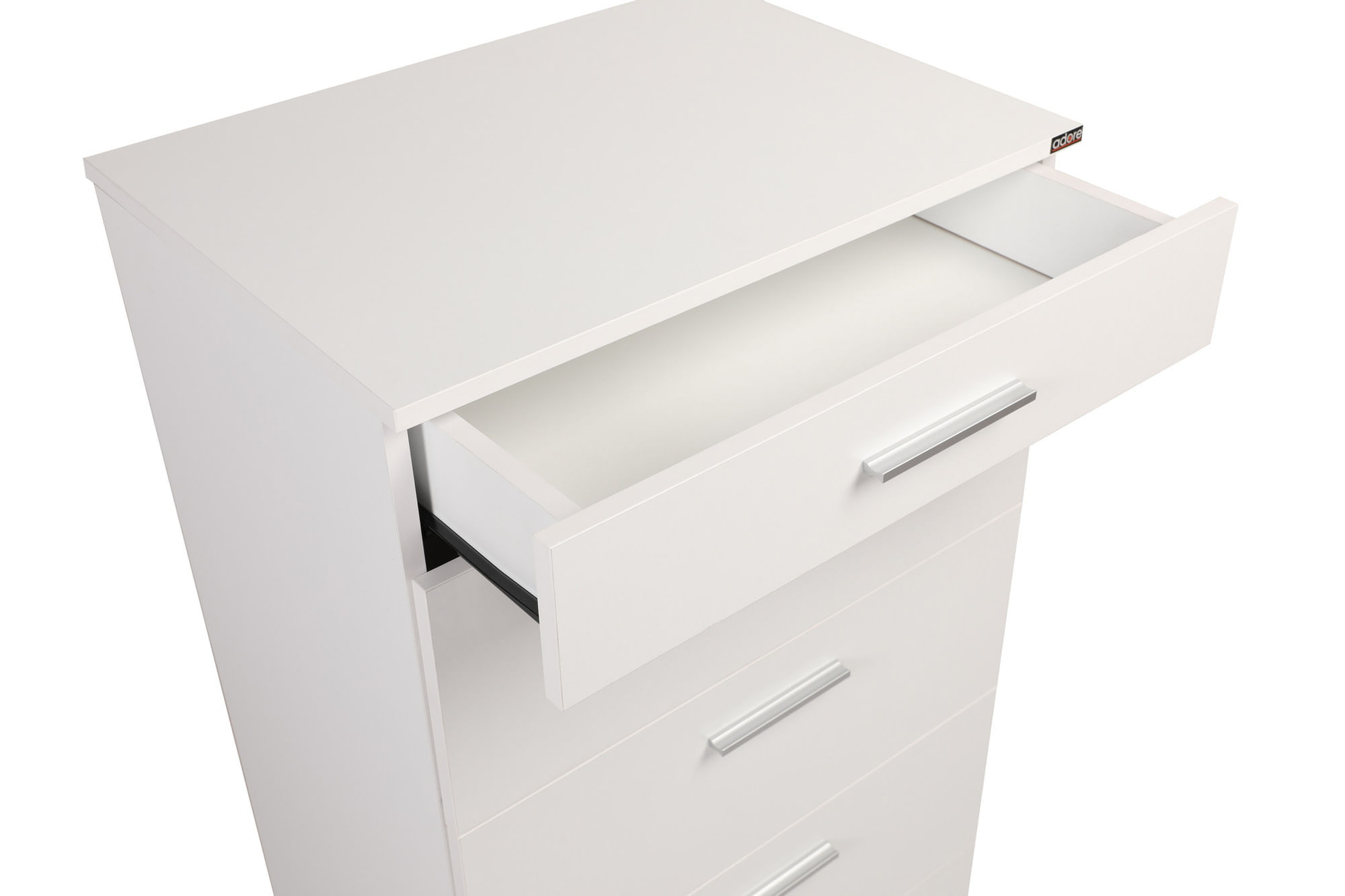 Comoda, Hanah Home, pal melaminat, alb, 60x44x108 cm — imaginea 4