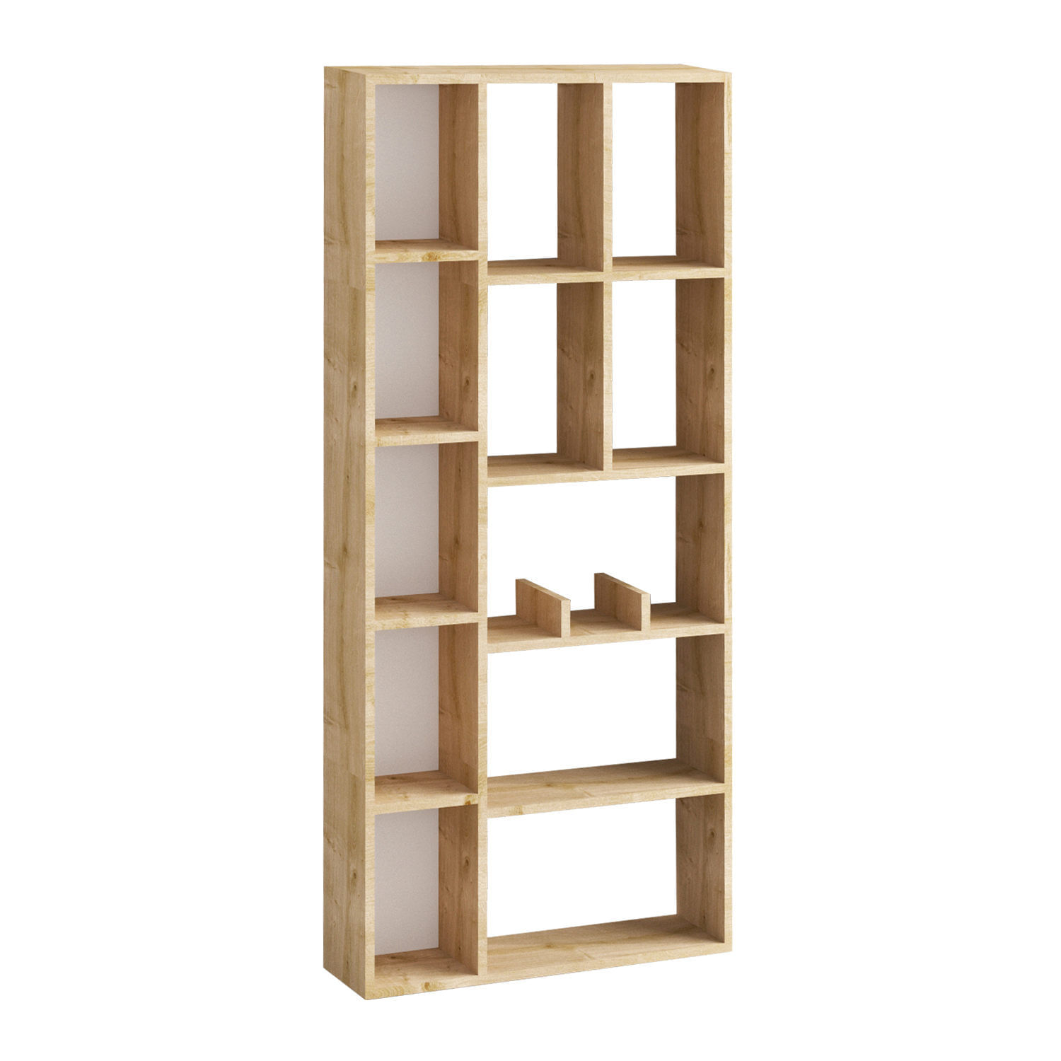 Biblioteca, Hanah Home, pal melaminat, stejar safir, 75x18x170 cm