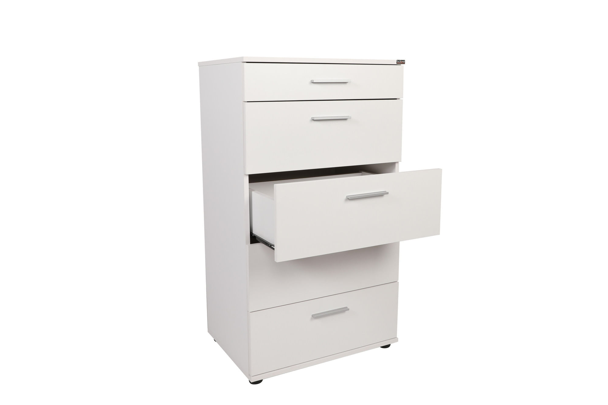 Comoda, Hanah Home, pal melaminat, alb, 60x44x108 cm — imaginea 6