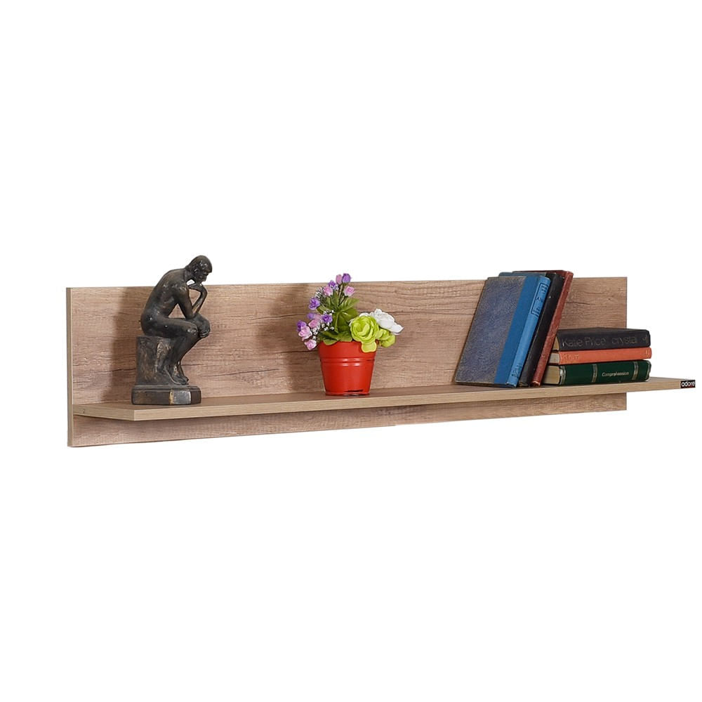 Raft de perete, Hanah Home, pal melaminat, nuc deschis, 120x25x20 cm — imaginea 2