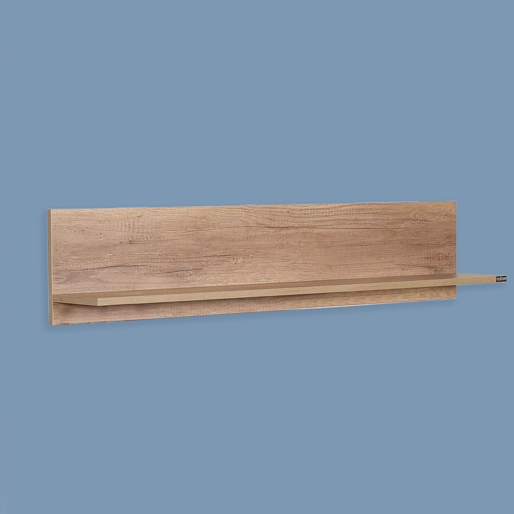 Raft de perete, Hanah Home, pal melaminat, nuc deschis, 120x25x20 cm — imaginea 3