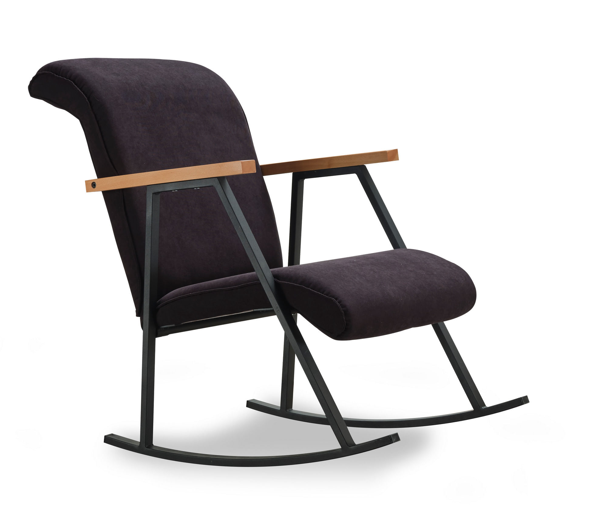 Fotoliu balansoar, Atelier Del Sofa, metal, negru, 65x55x44 cm — imaginea 2