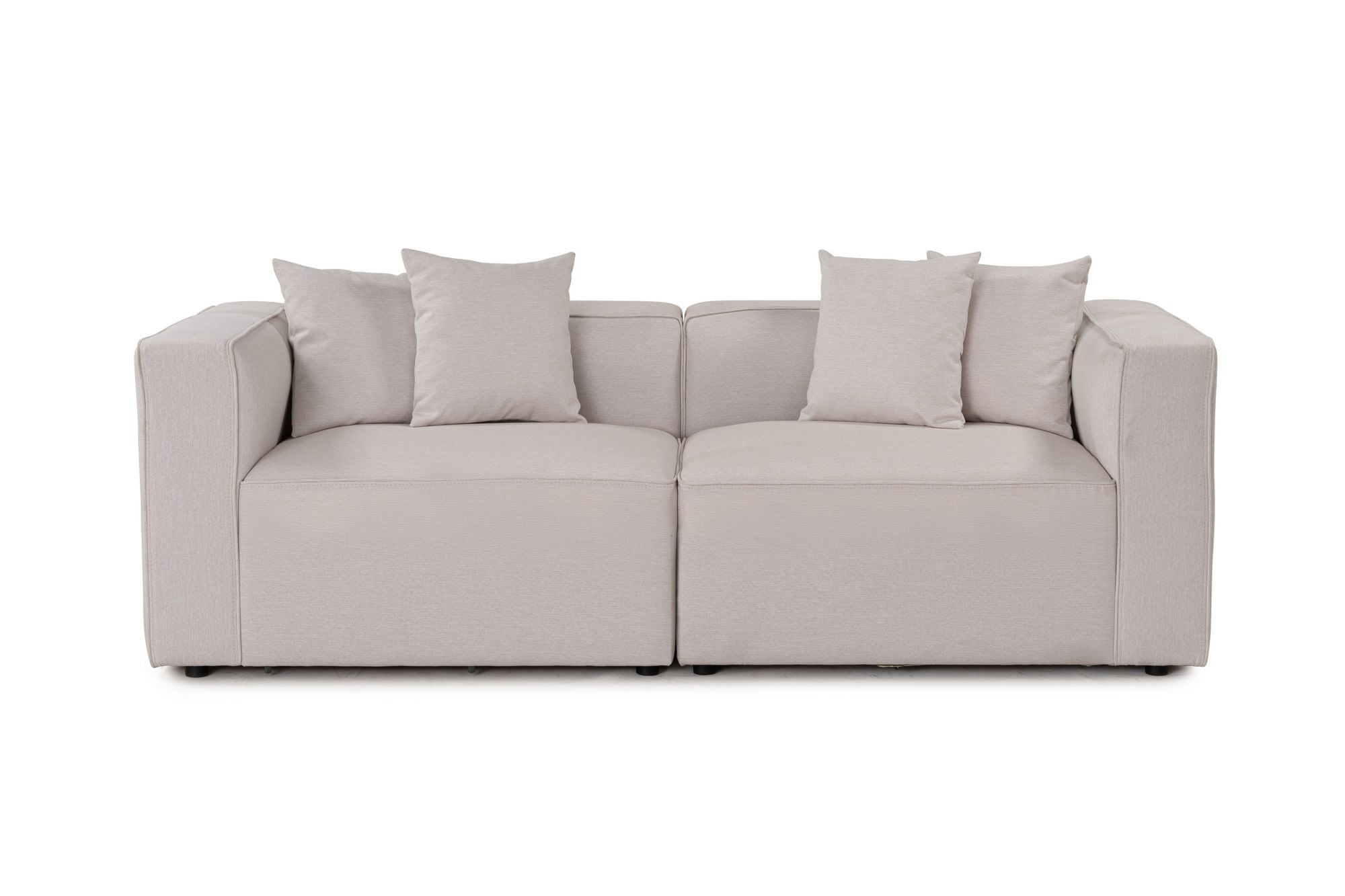 Canapea 2 locuri, Atelier Del Sofa, tesatura texturata, ecru, 220x90x69 cm — imaginea 3