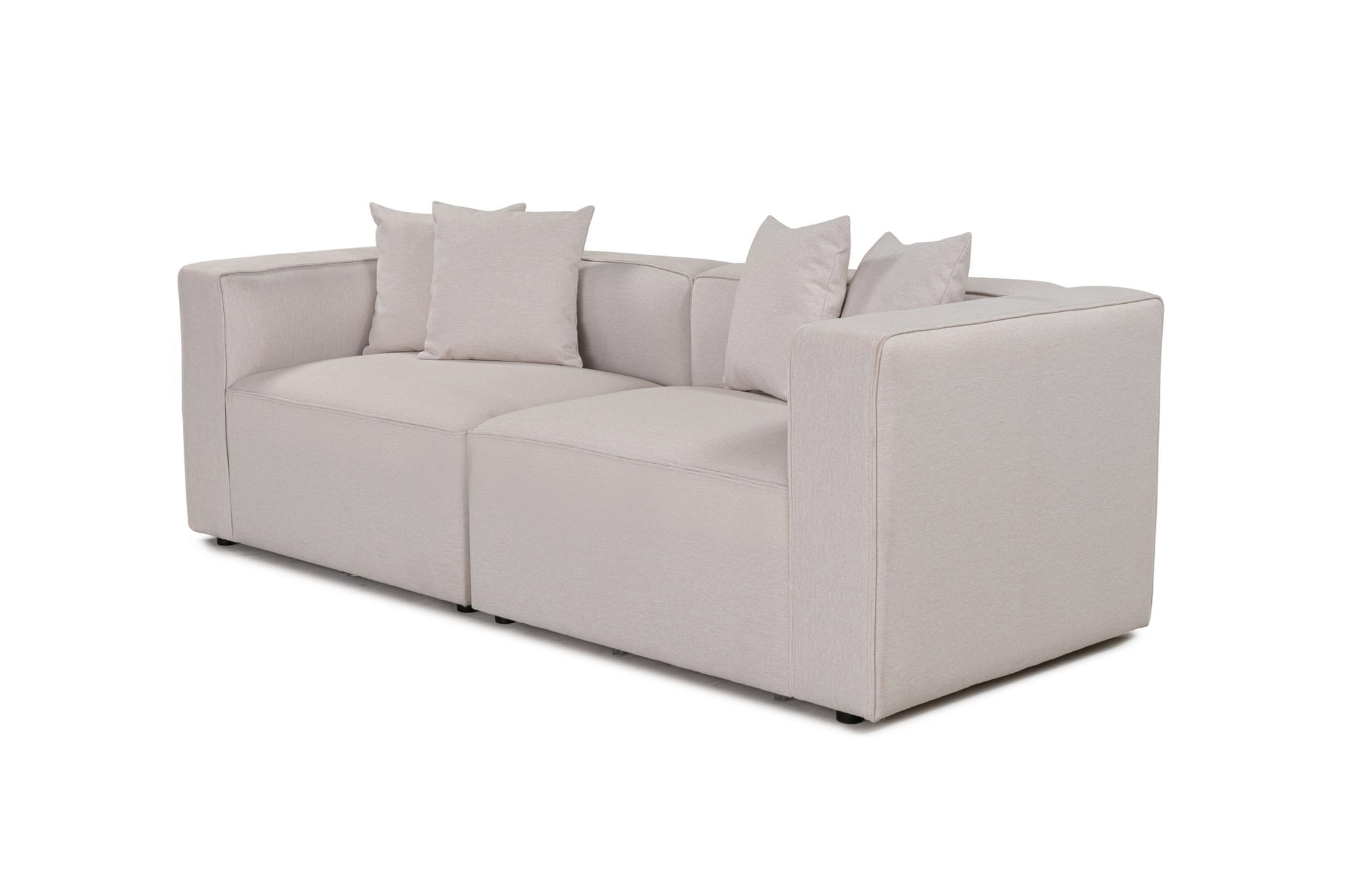 Canapea 2 locuri, Atelier Del Sofa, tesatura texturata, ecru, 220x90x69 cm — imaginea 5