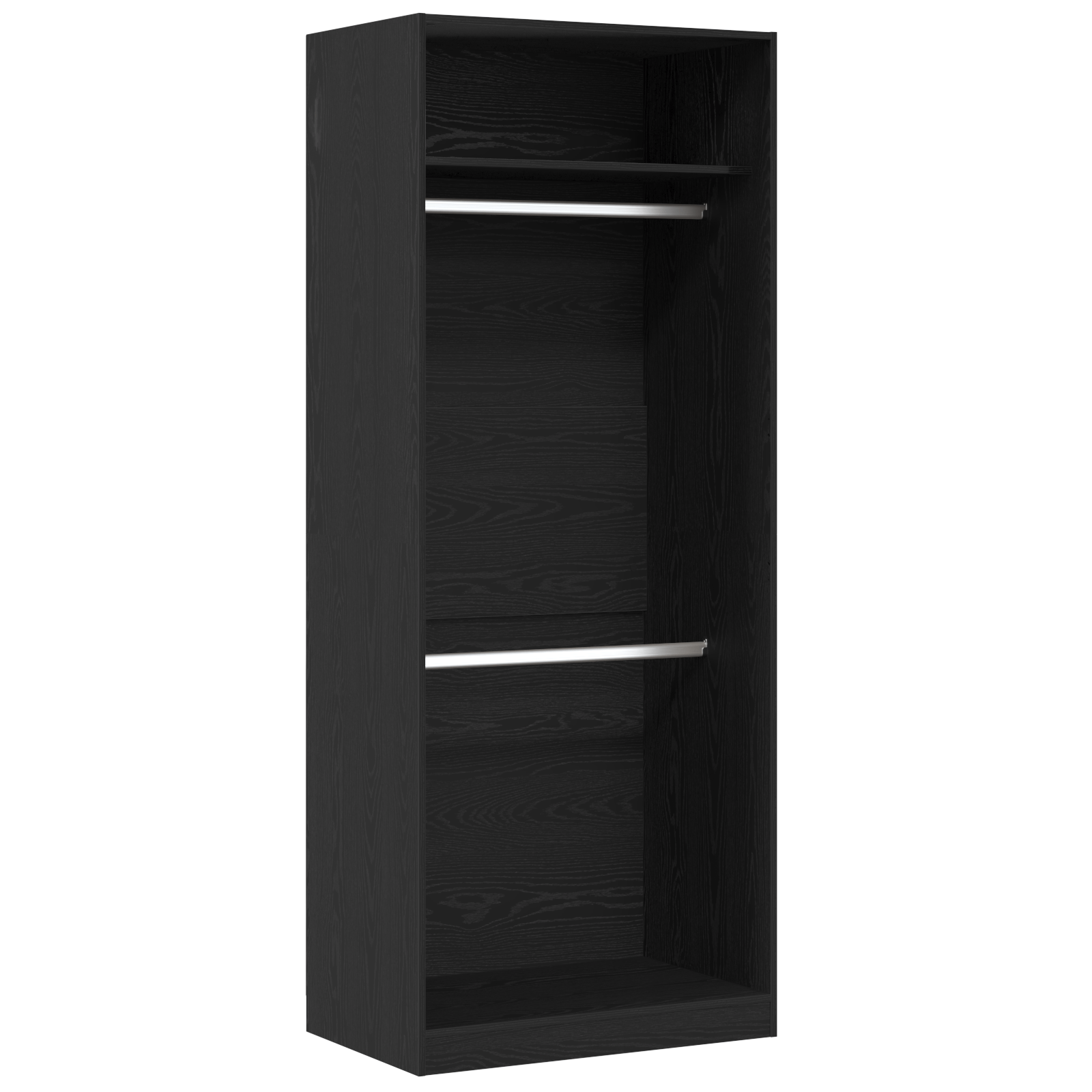 Dulap Negru Stejar 80x50x200 cm din lemn prelucrat — imaginea 2