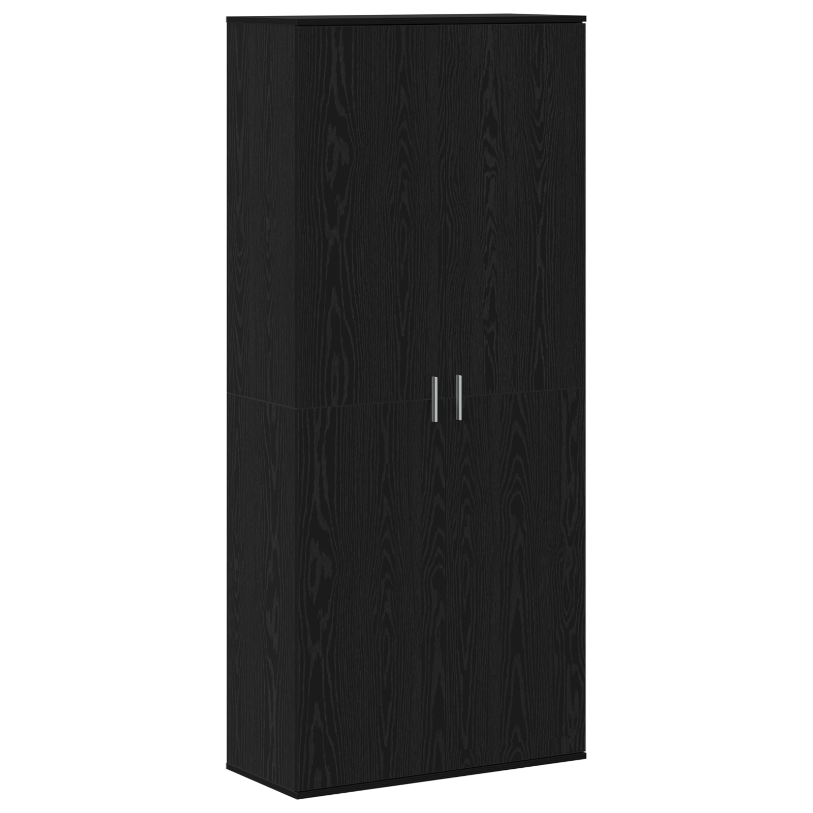 Highboard Stejar Negru 80x35x180 cm Lemn prelucrat — imaginea 2