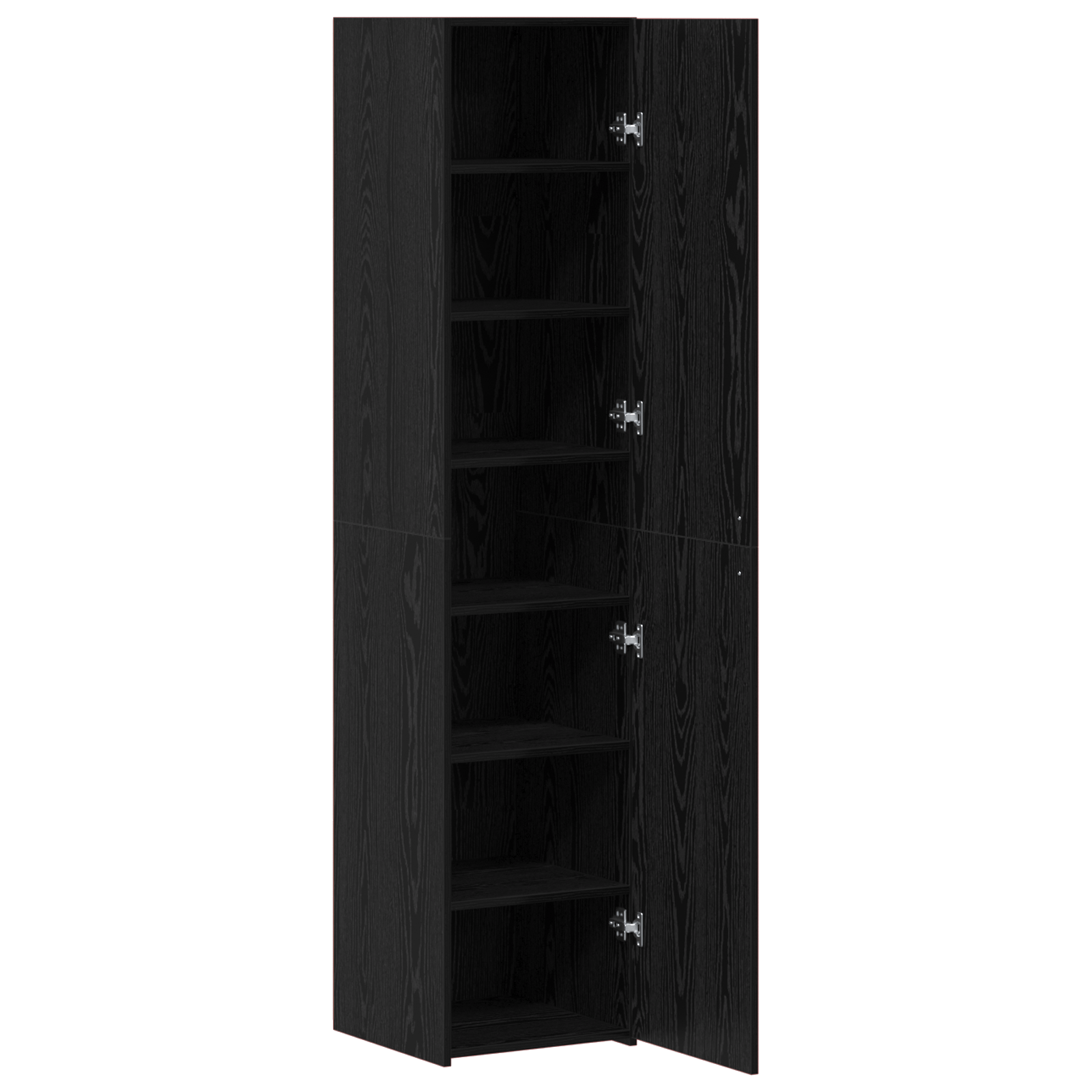 Highboard Stejar Negru 40x42.5x185 cm Lemn prelucrat — imaginea 5