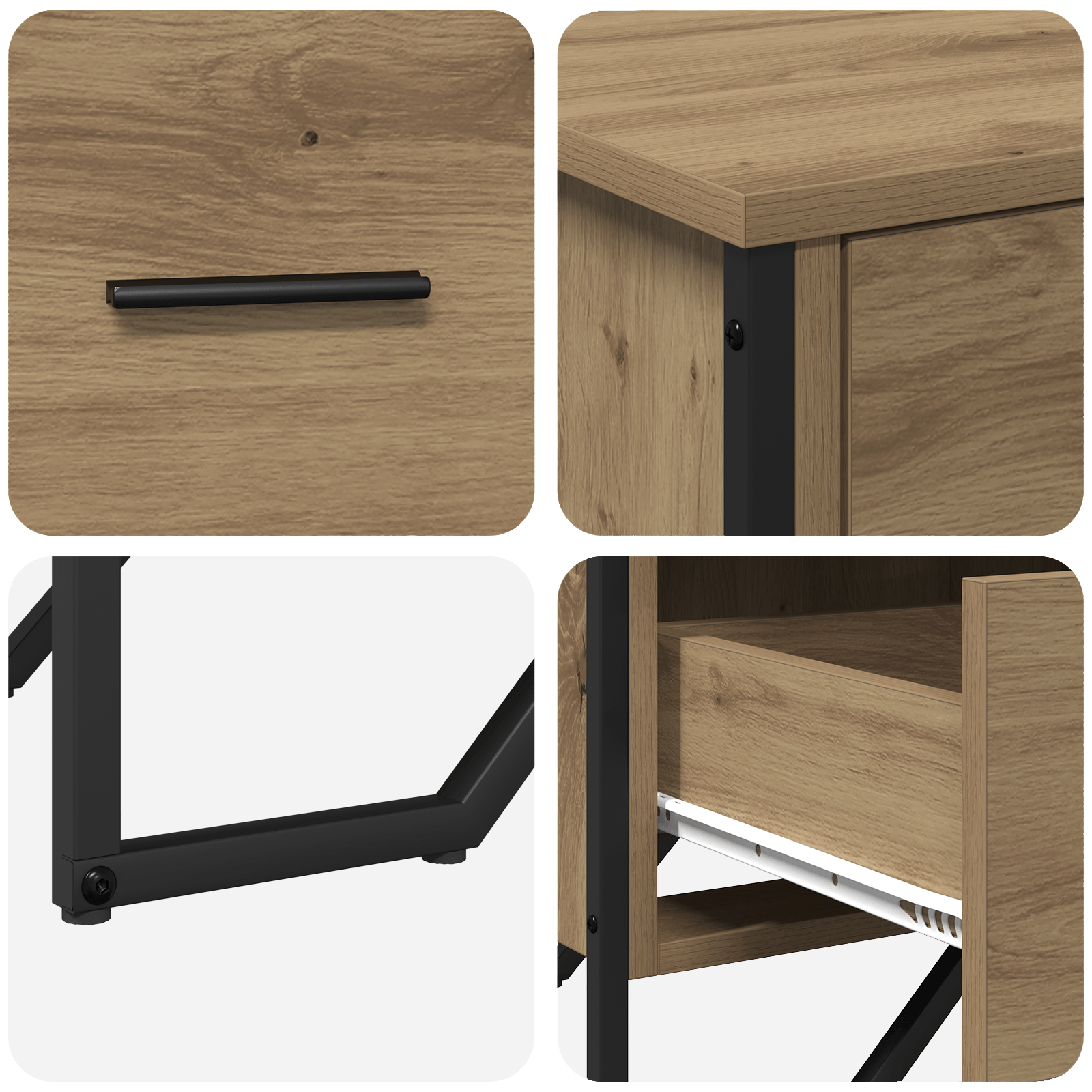 Comoda din Stejar Artizanal 91x35.5x74.5 cm Lemn Inginerizat — imaginea 9