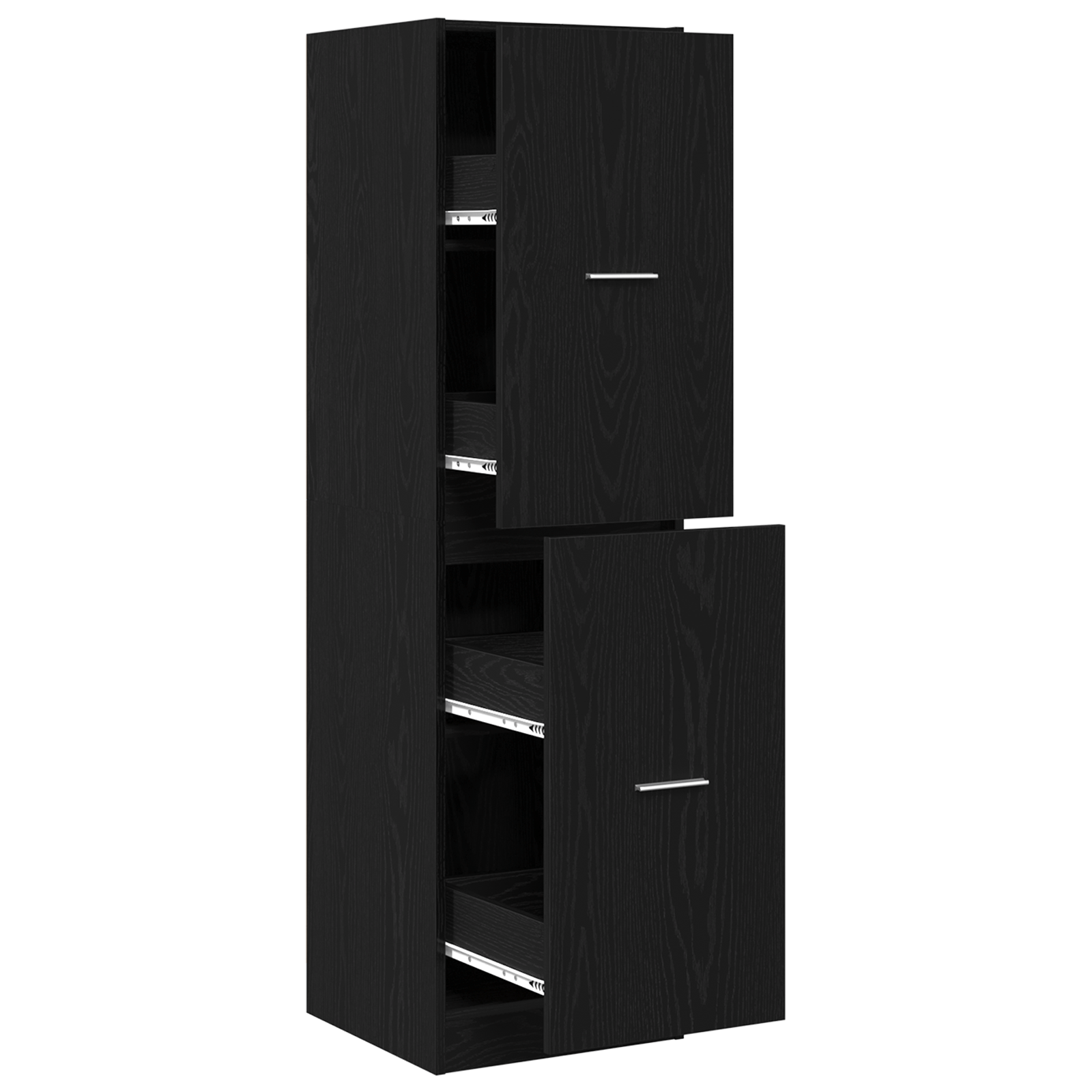 Cabinet apotecar din lemn negru 40x41x144.5 cm — imaginea 5