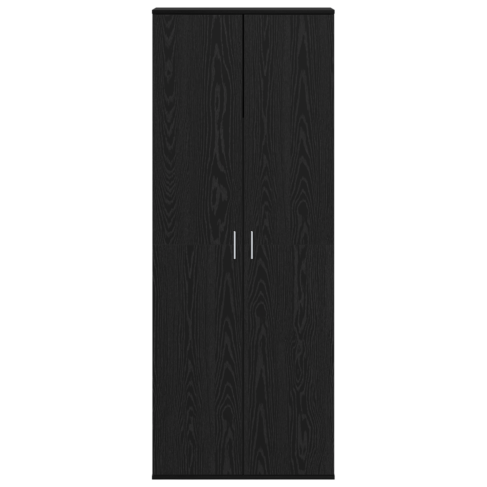 Vitrina Stejar Negru 70x35x180 cm Lemn prelucrat — imaginea 6