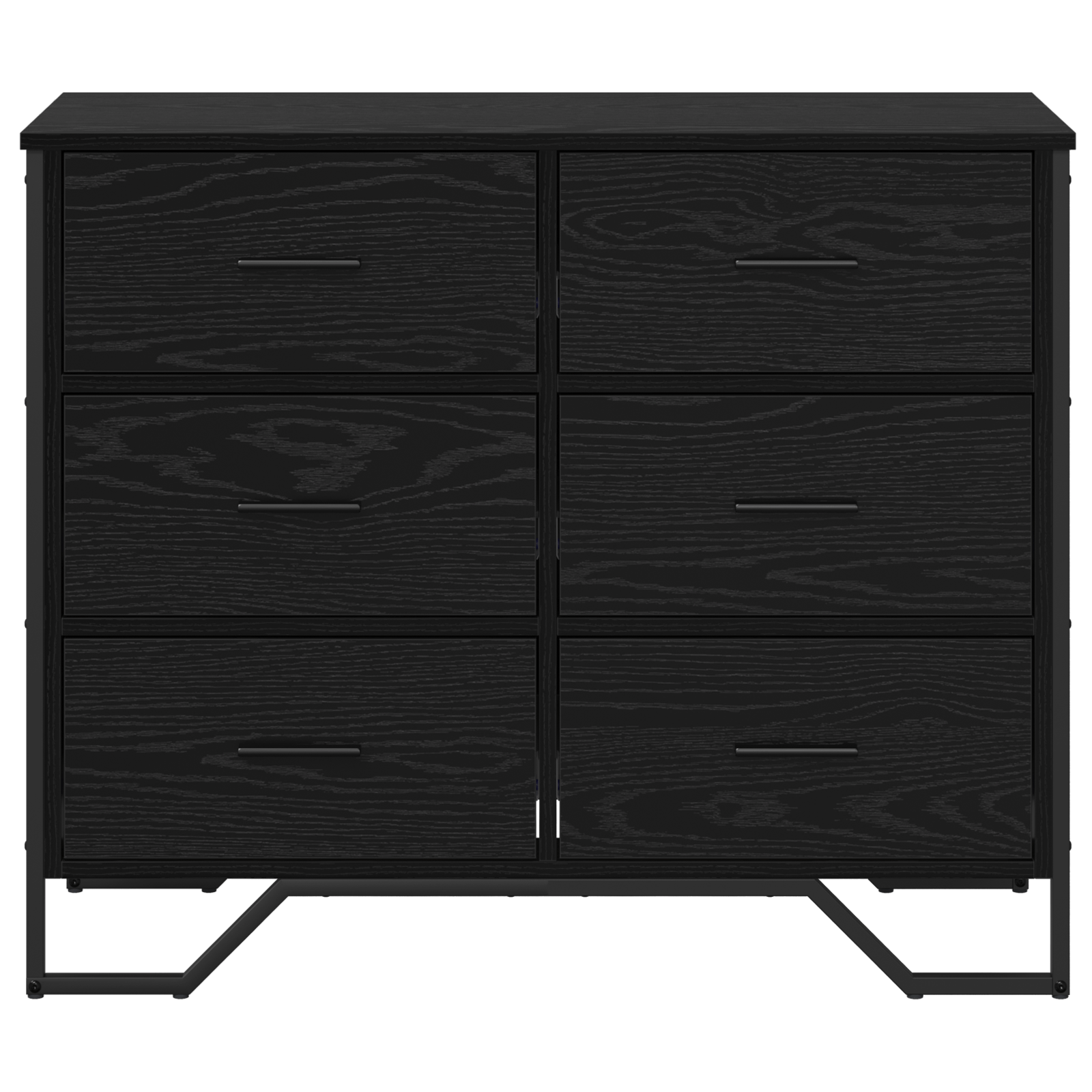 Comoda cu Sertare Stejar Negru 91x35.5x74.5 cm Lemn prelucrat — imaginea 6