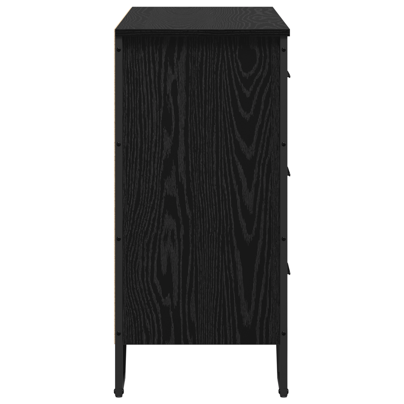 Comoda cu Sertare Stejar Negru 91x35.5x74.5 cm Lemn prelucrat — imaginea 7