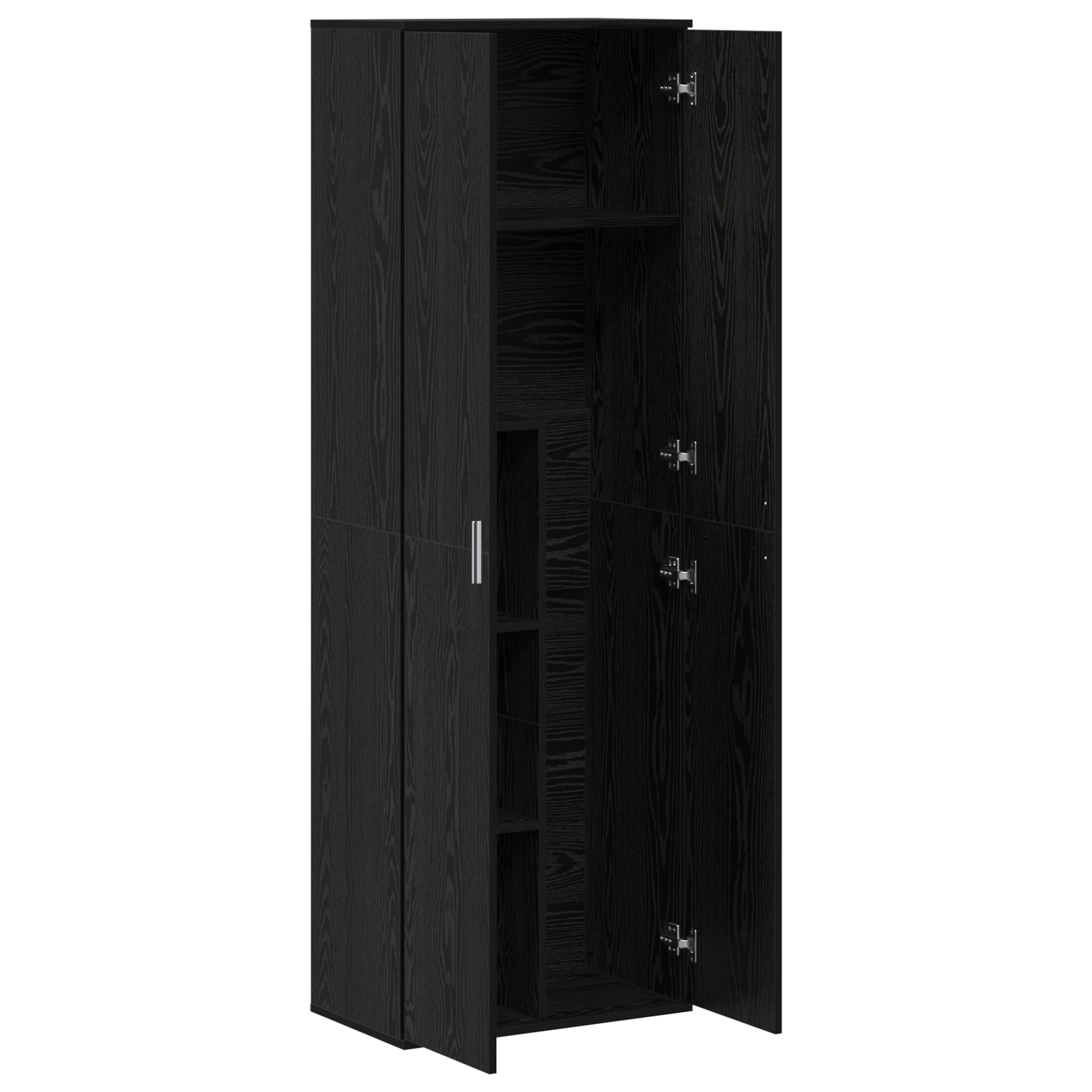 Dulap inalt Stejar Negru 60x35x180 cm Lemn prelucrat — imaginea 5