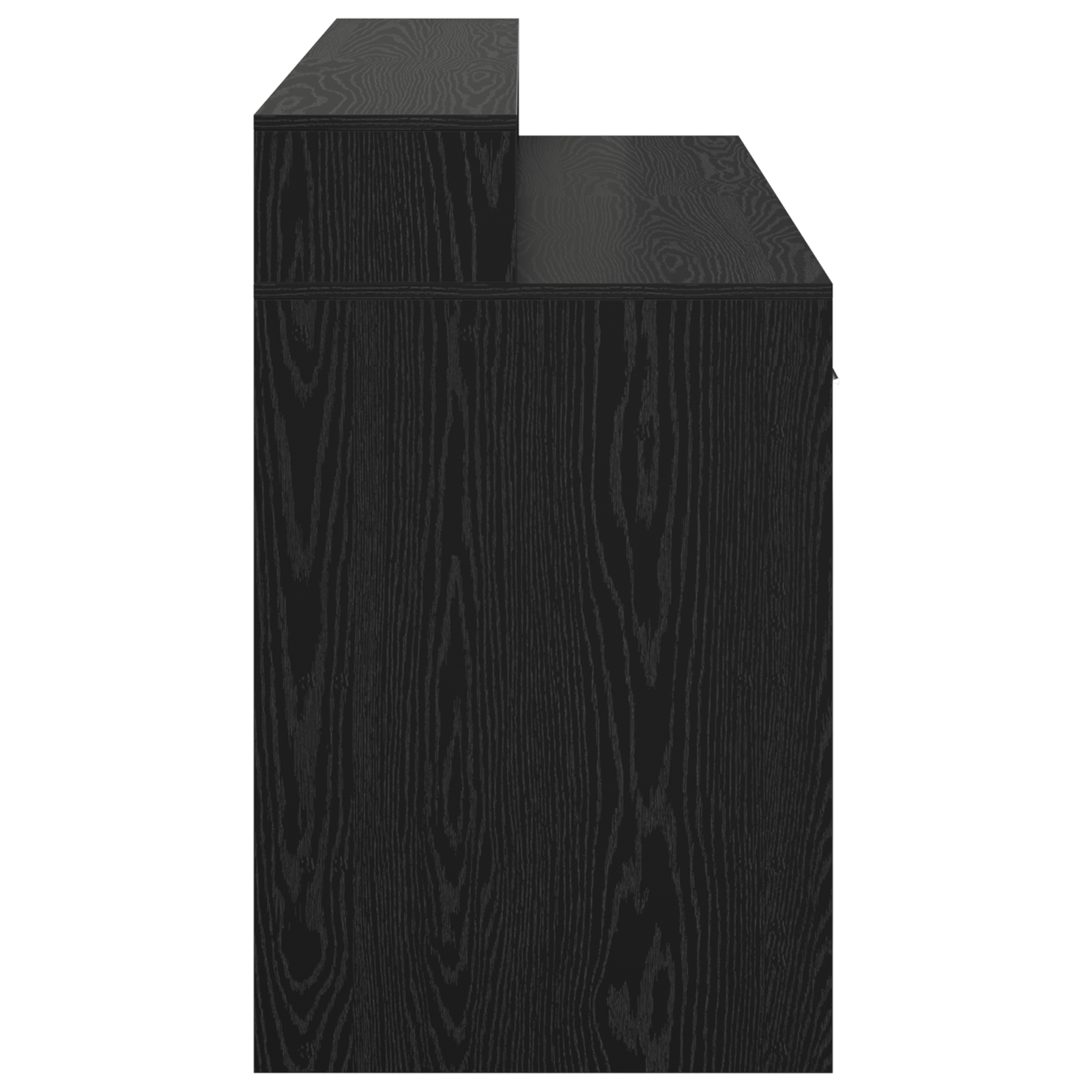 Birou Stejar negru 140x55x91 cm Lemn prelucrat — imaginea 7