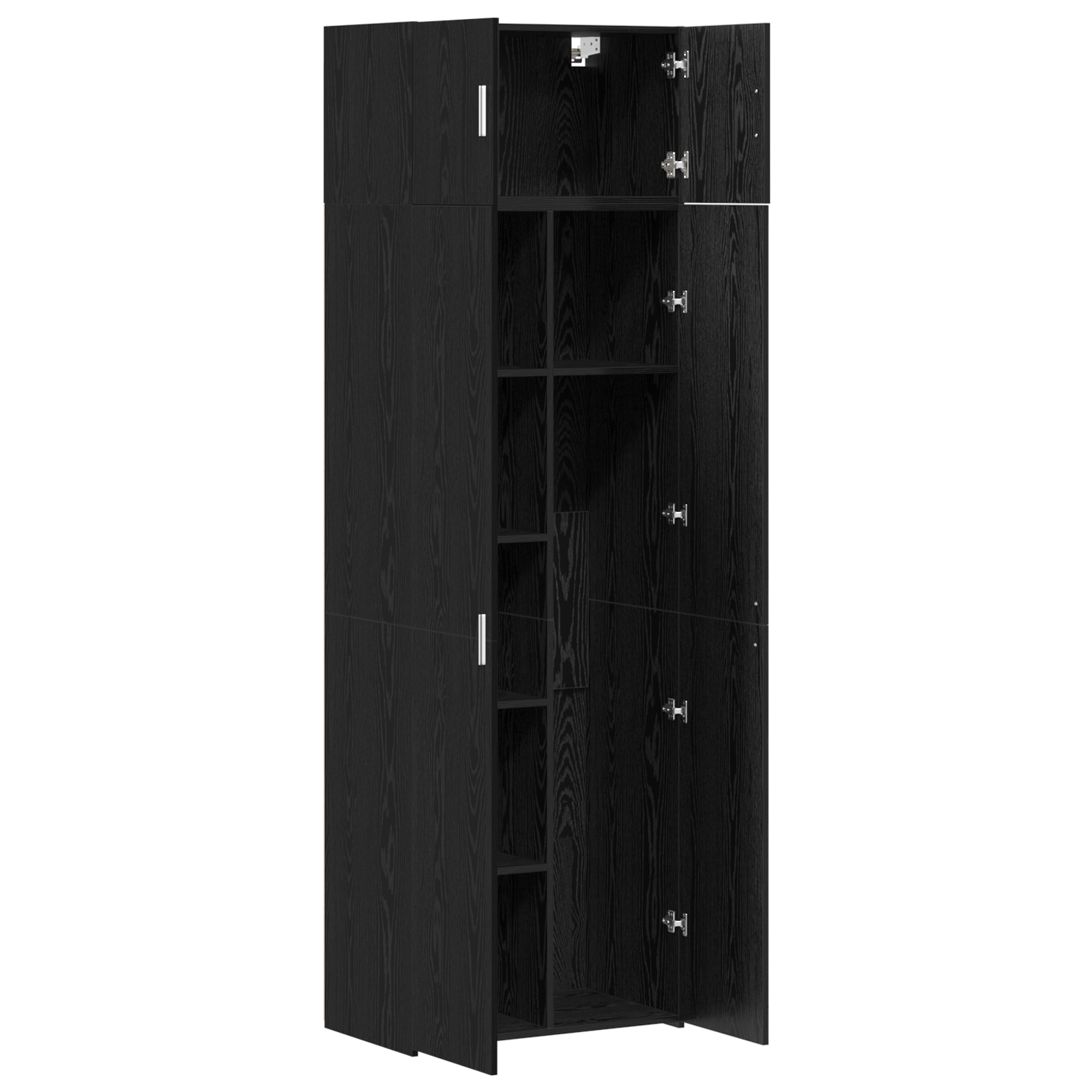Dulap de depozitare Stejar Negru 70x42.5x225 cm Lemn procesat — imaginea 5