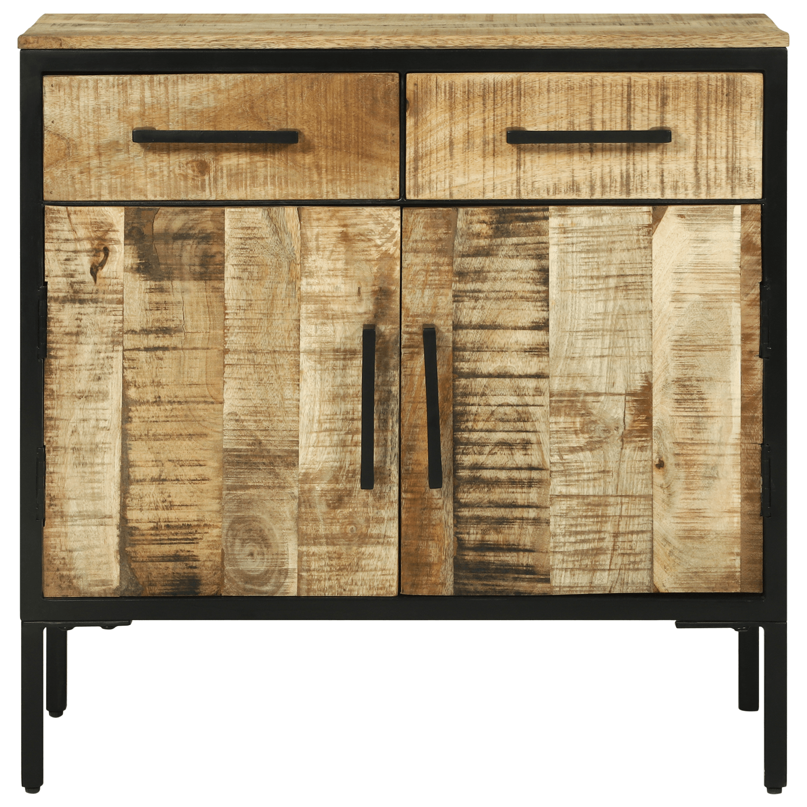 Bufet 70x35x70 cm Lemn Solid Brut Mango — imaginea 5