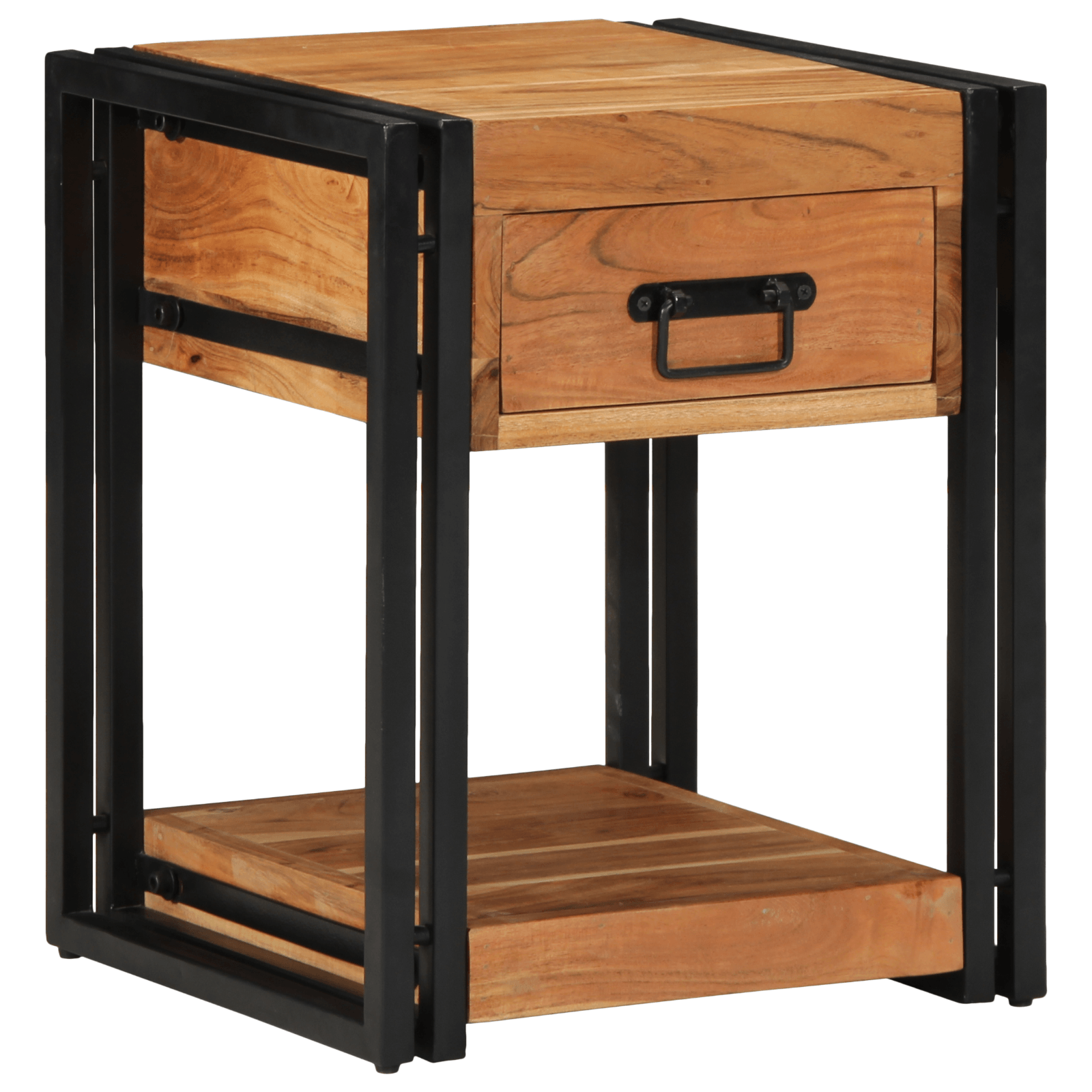 Noptiera, 40x40x50 cm, lemn masiv de acacia — imaginea 4