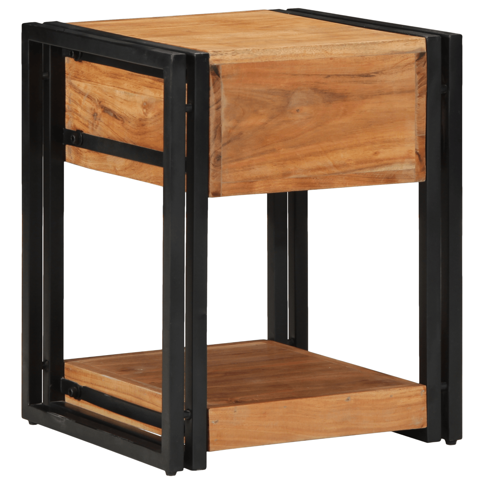 Noptiera, 40x40x50 cm, lemn masiv de acacia — imaginea 5