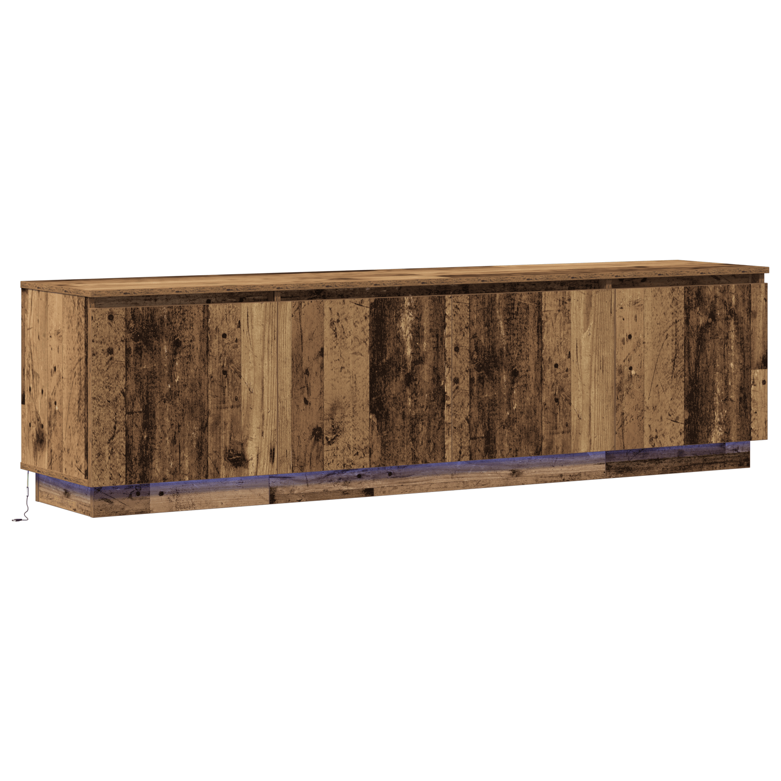 Sifonier TV cu LED Lemn Vechi 180x38x49 cm Lemn prelucrat — imaginea 2