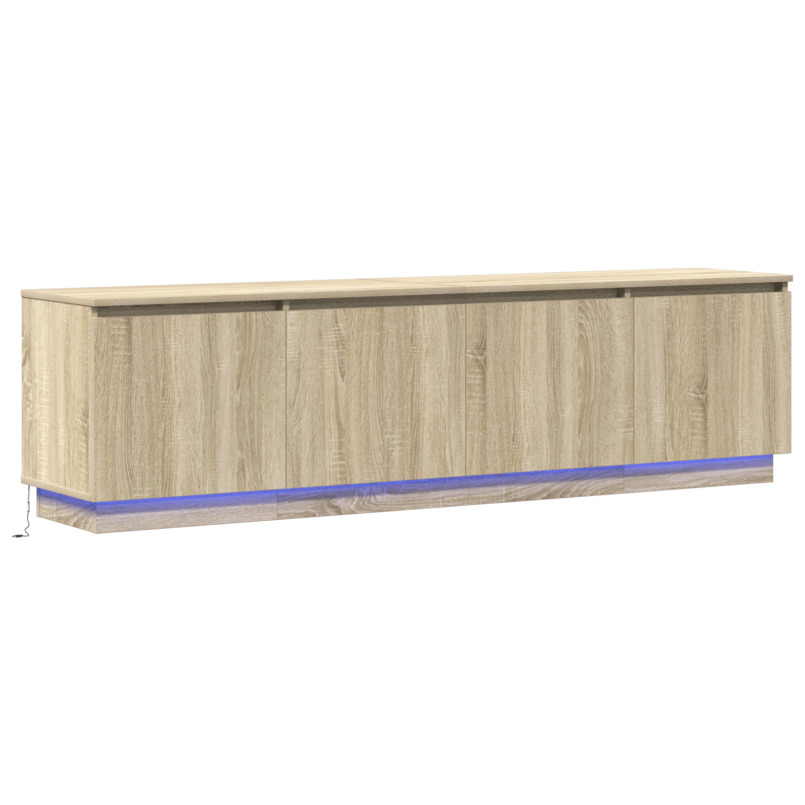 dulap TV cu LED Stejar Sonoma 180x38x49 cm Lemn prelucrat — imaginea 2