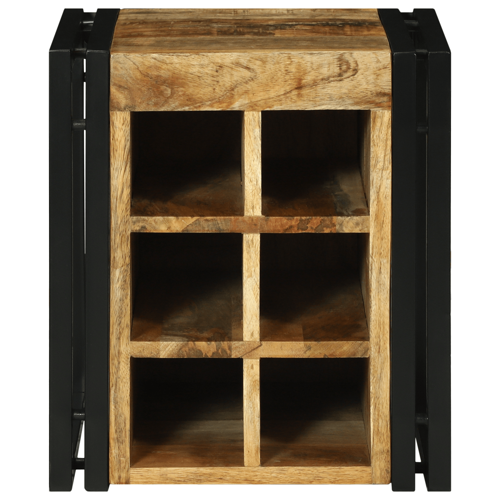 Raft de vin 34.5 x 35 x 39 cm Lemn solid Lemn de mango brut — imaginea 4
