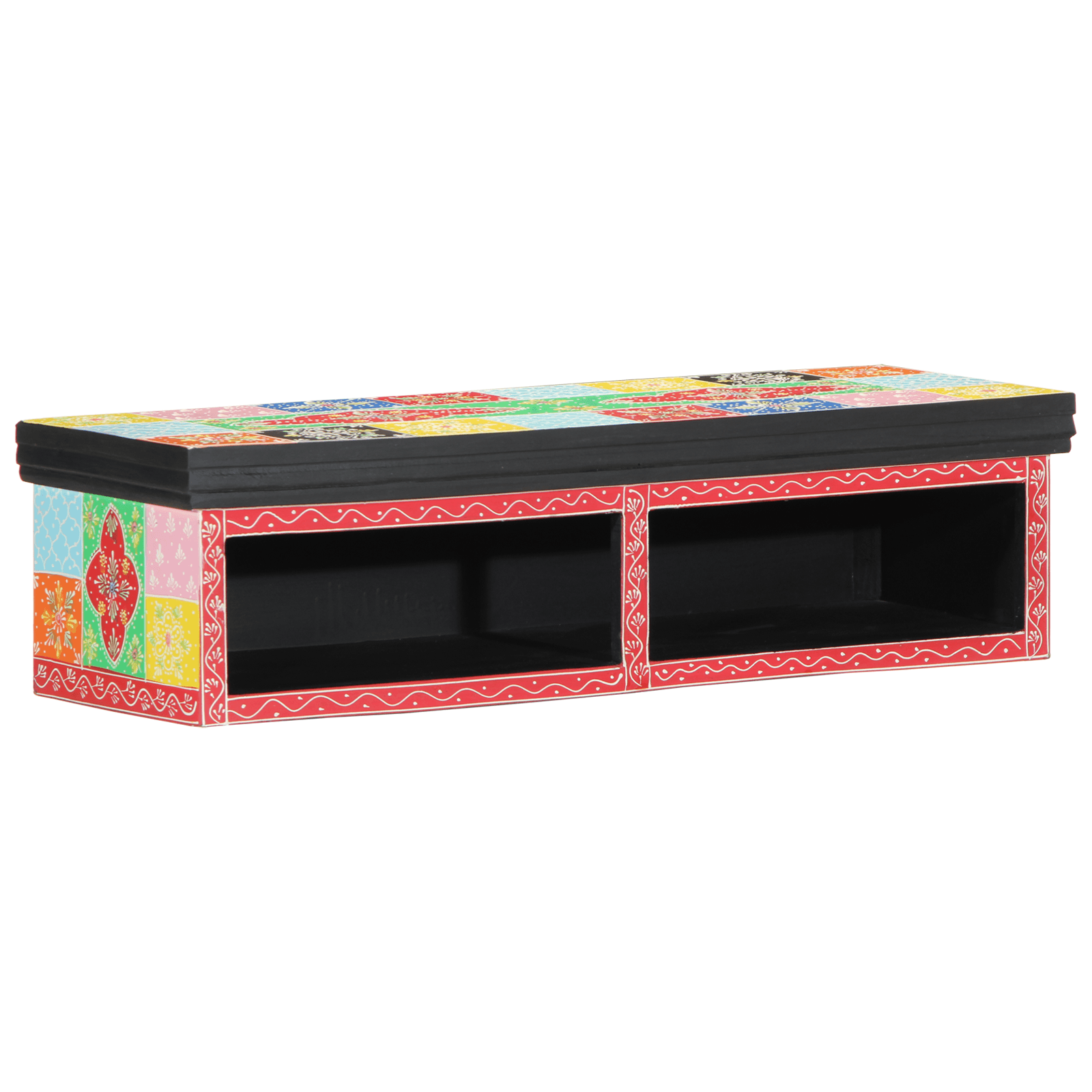 Dulap TV de perete, multicolor, 80x30x22 cm, lemn prelucrat — imaginea 5