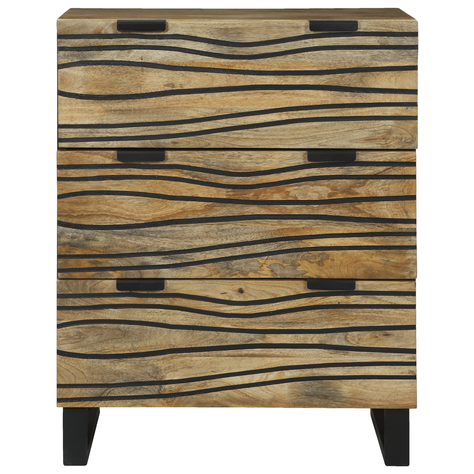 Dulap lateral 60x33.5x75 cm din lemn solid de mango — imaginea 3