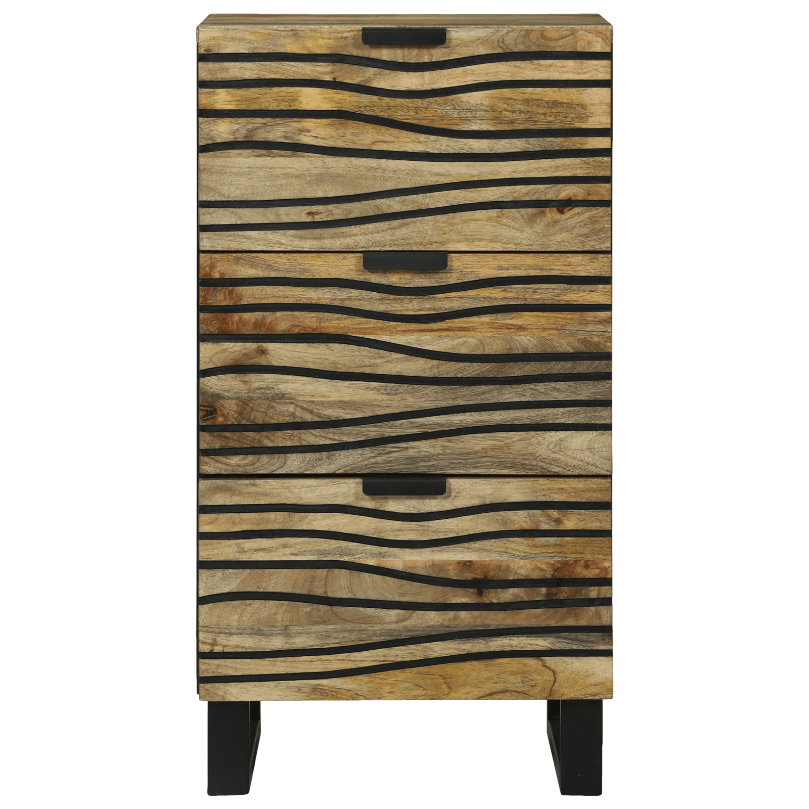 Comoda 40x33.5x75 cm din Lemn Masiv de Mango si Lemn Ingineresc — imaginea 3