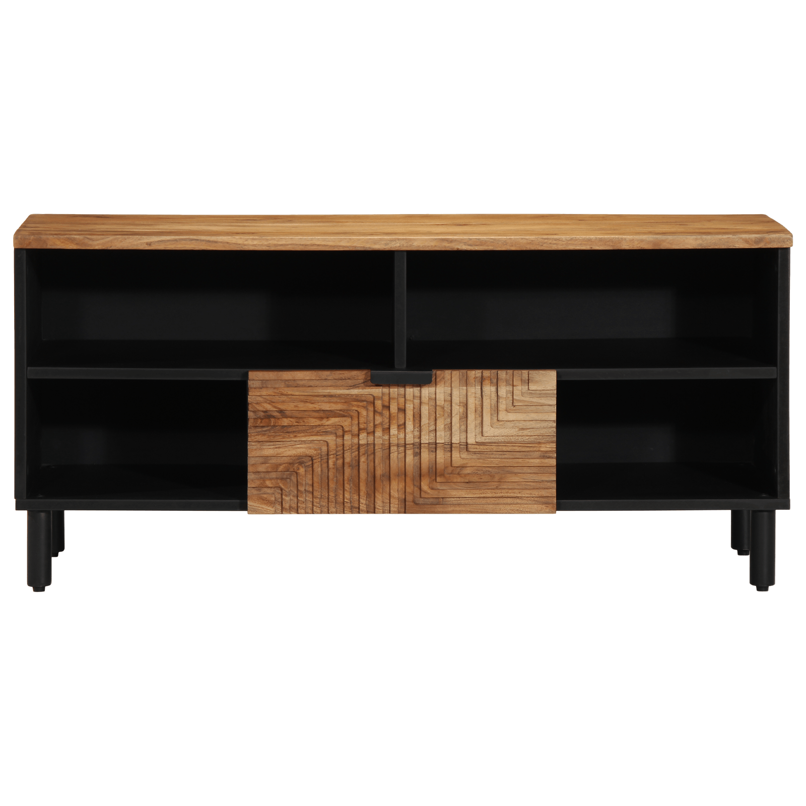 Dulap TV, 100x33,5x46 cm, lemn masiv acacia — imaginea 4